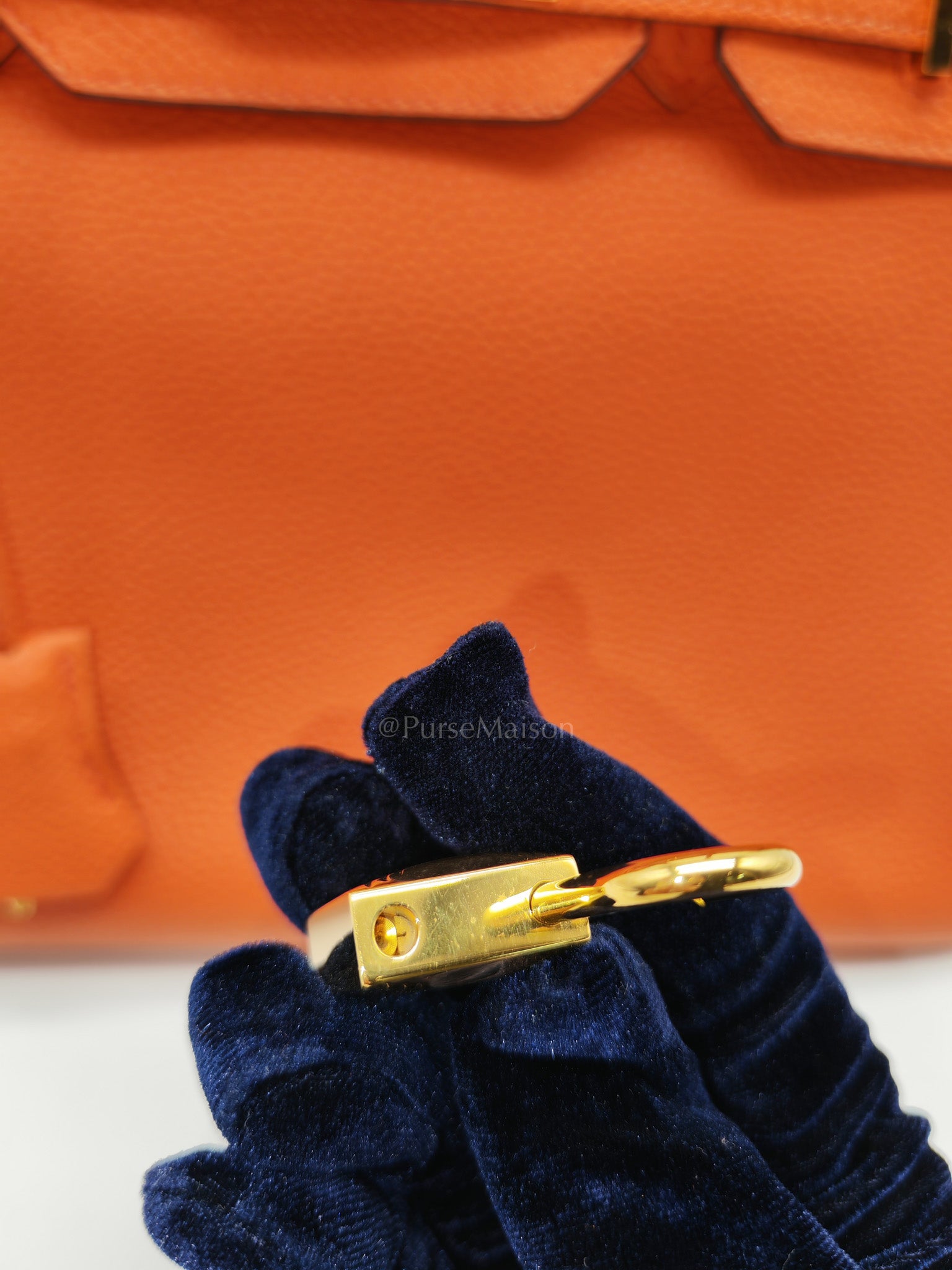 Birkin 30 in Poppy Orange Togo Leather & Gold Hardware Stamp A (2017)