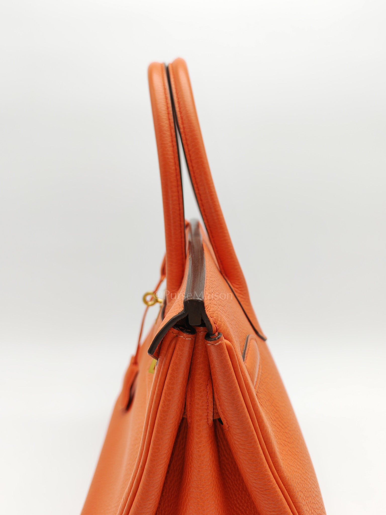 Birkin 30 in Poppy Orange Togo Leather & Gold Hardware Stamp A (2017)
