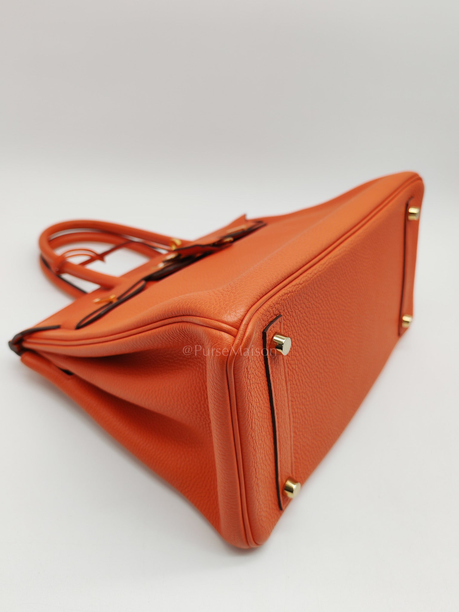 Birkin 30 in Poppy Orange Togo Leather & Gold Hardware Stamp A (2017)