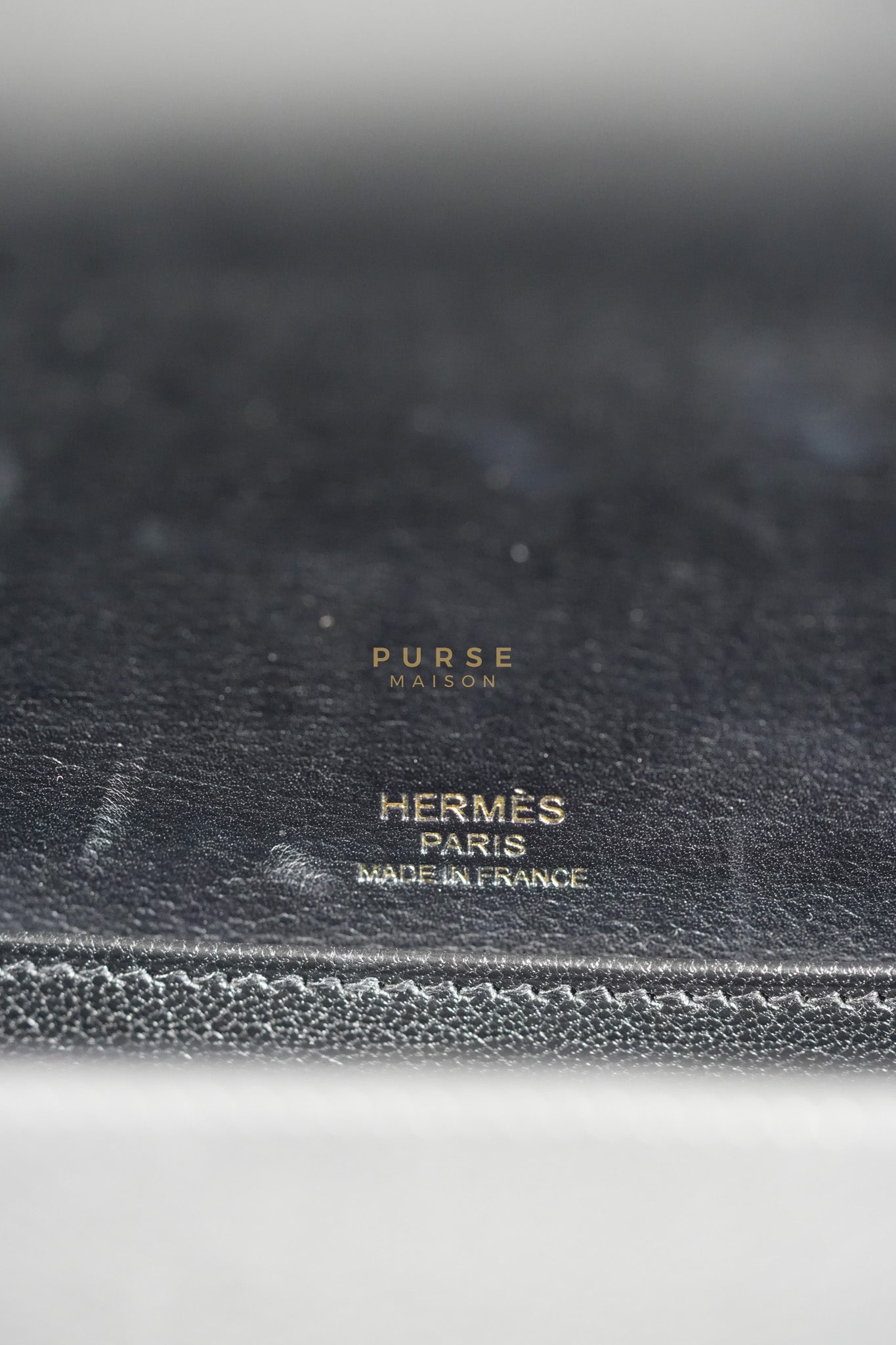 Roulis Mini Veau Evergrain Noir in Gold Hardware Stamp B (2023) | Purse Maison Luxury Bags Shop