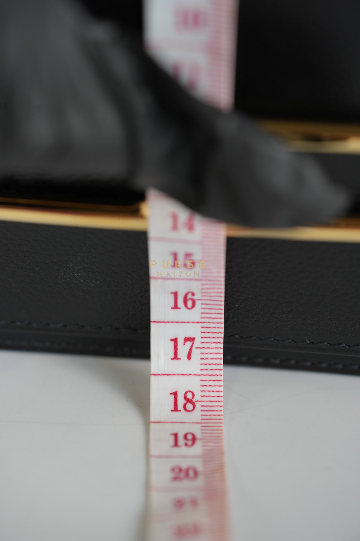 Roulis Mini Veau Evergrain Noir in Gold Hardware Stamp B (2023) | Purse Maison Luxury Bags Shop