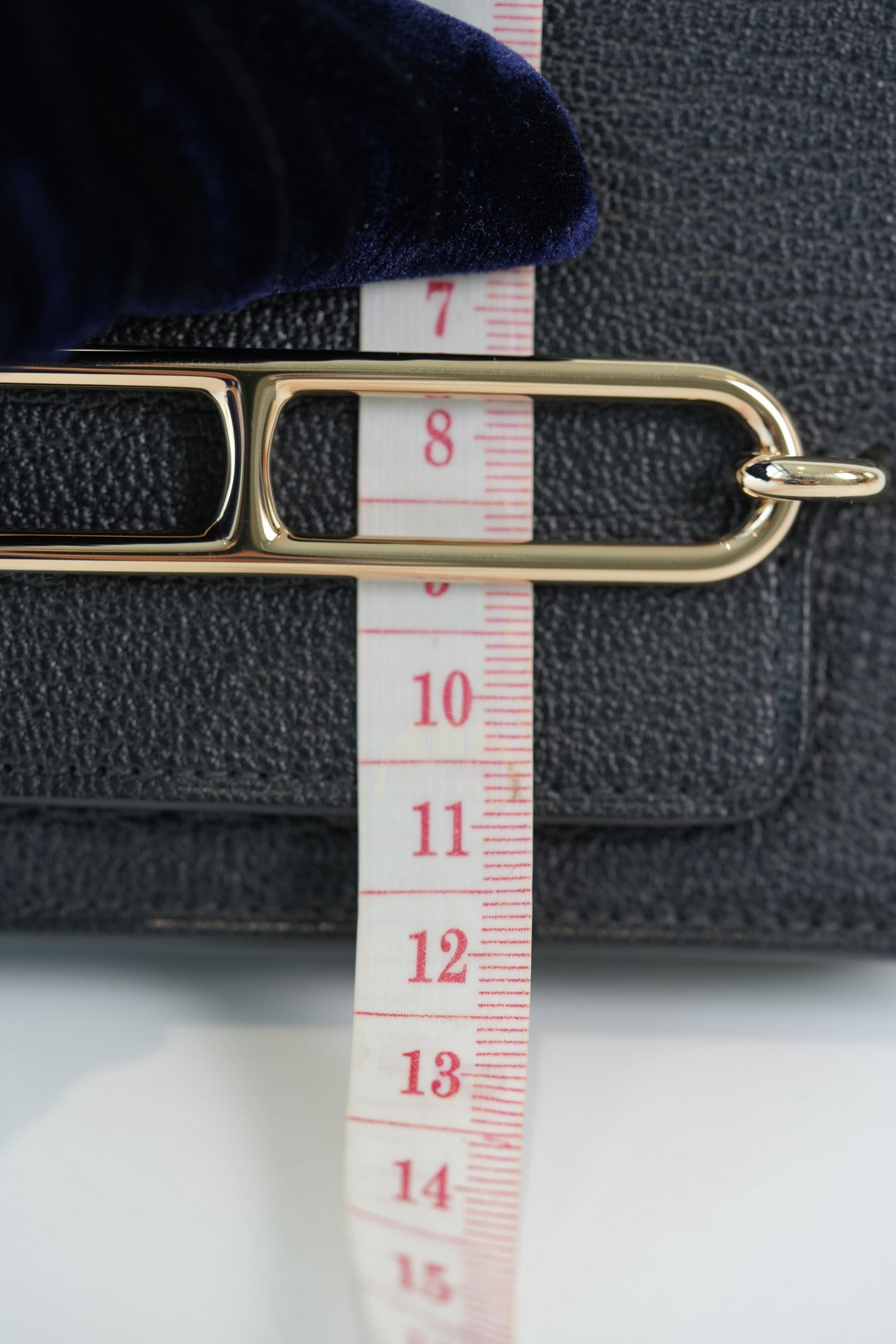 Roulis Slim Black in Chevre Mysore Leather and Gold Hardware Stamp B (2023) | Purse Maison Luxury Bags Shop