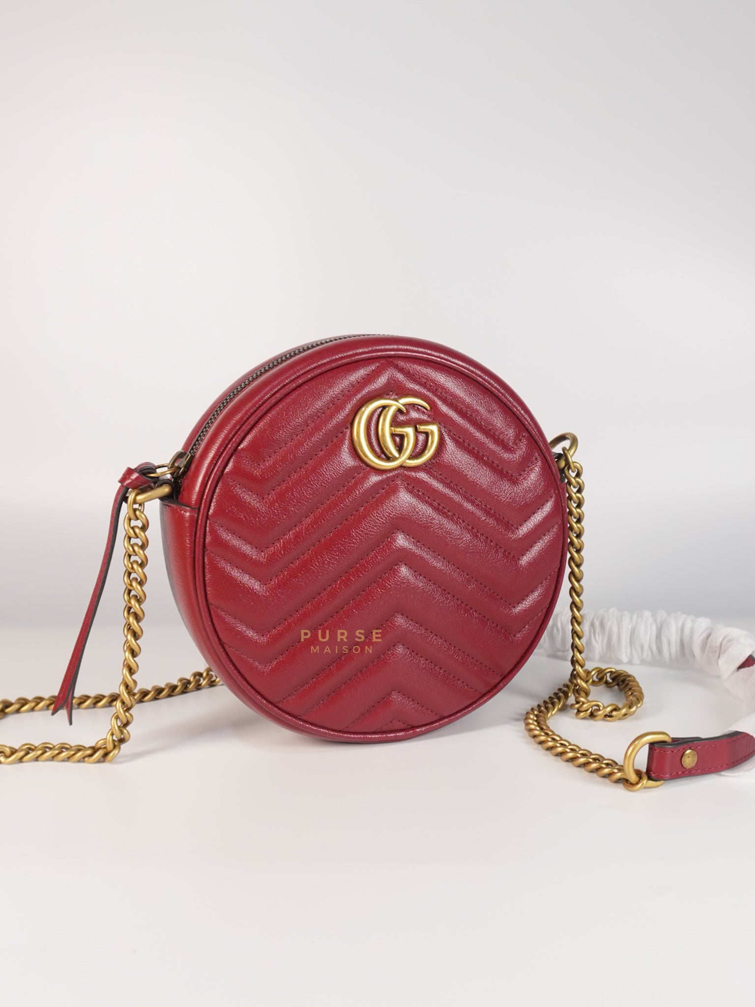Round Crossbody Bag Round Red Purse Women Round Red Quilted