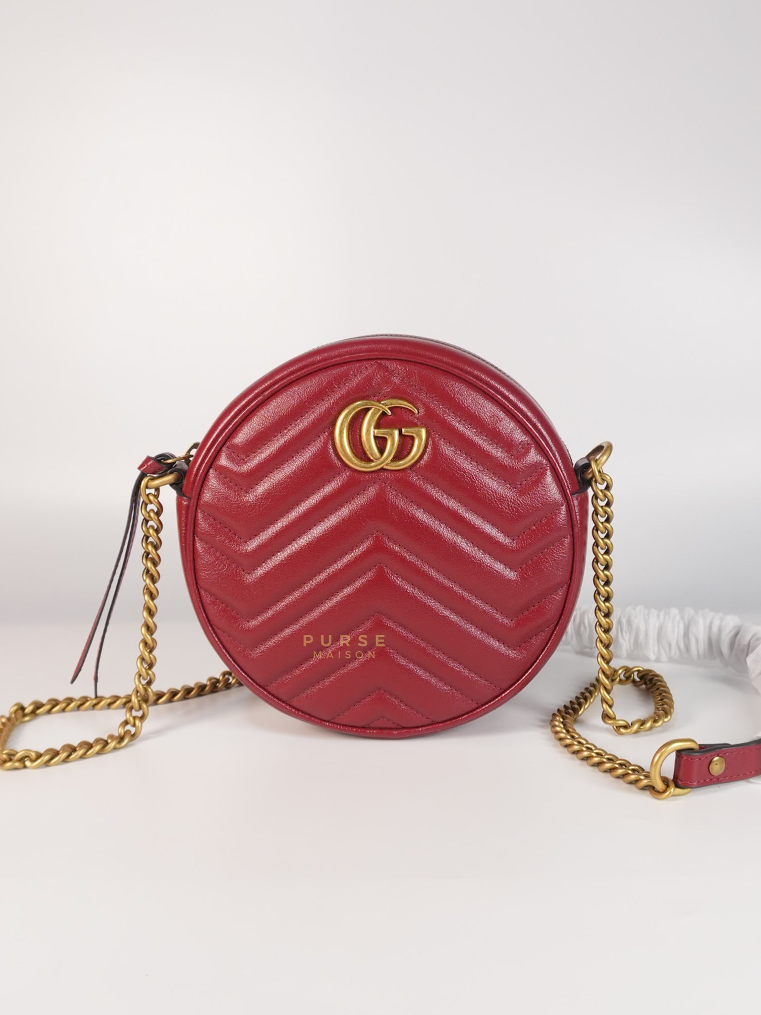 Leather Gg Marmont Circle Bag Matelasse Marmont Crossbody Bag Mini