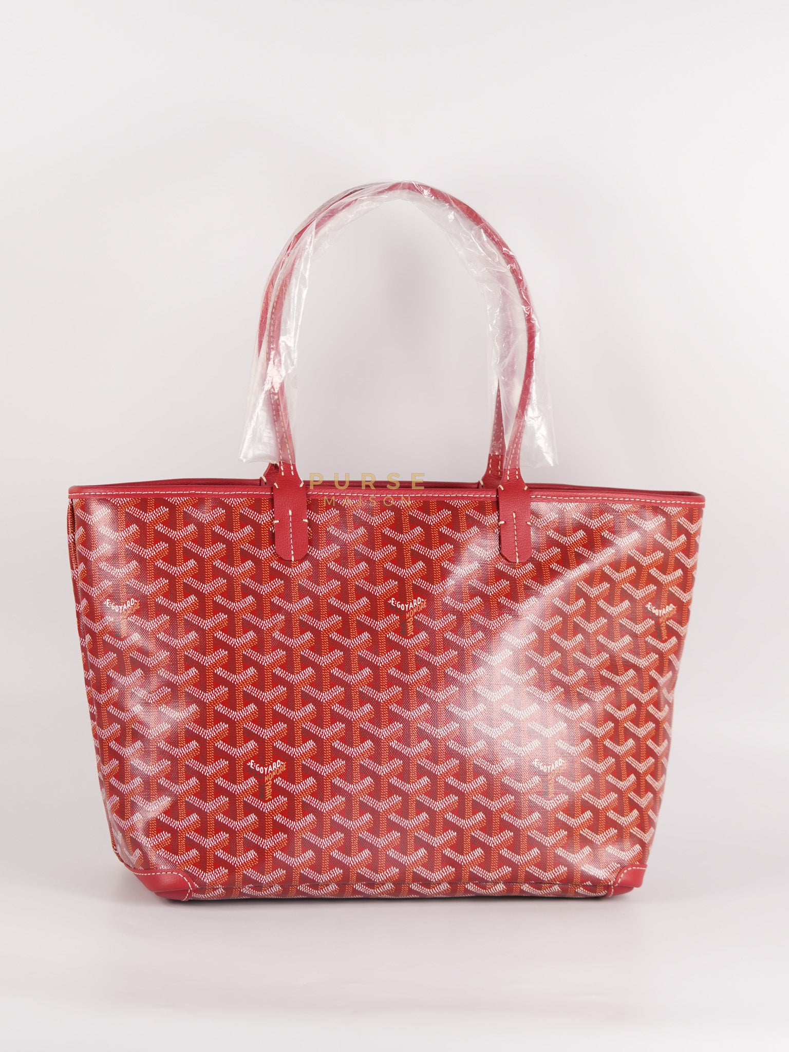 Sac Artois PM Tote Bag in Rouge Goyardine Canvas | Purse Maison Luxury Bags Shop