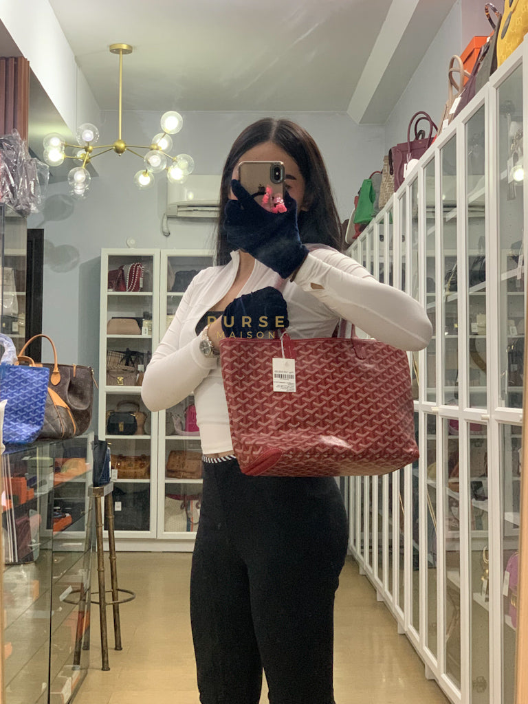 Sac Artois PM Tote Bag in Rouge Goyardine Canvas | Purse Maison Luxury Bags Shop