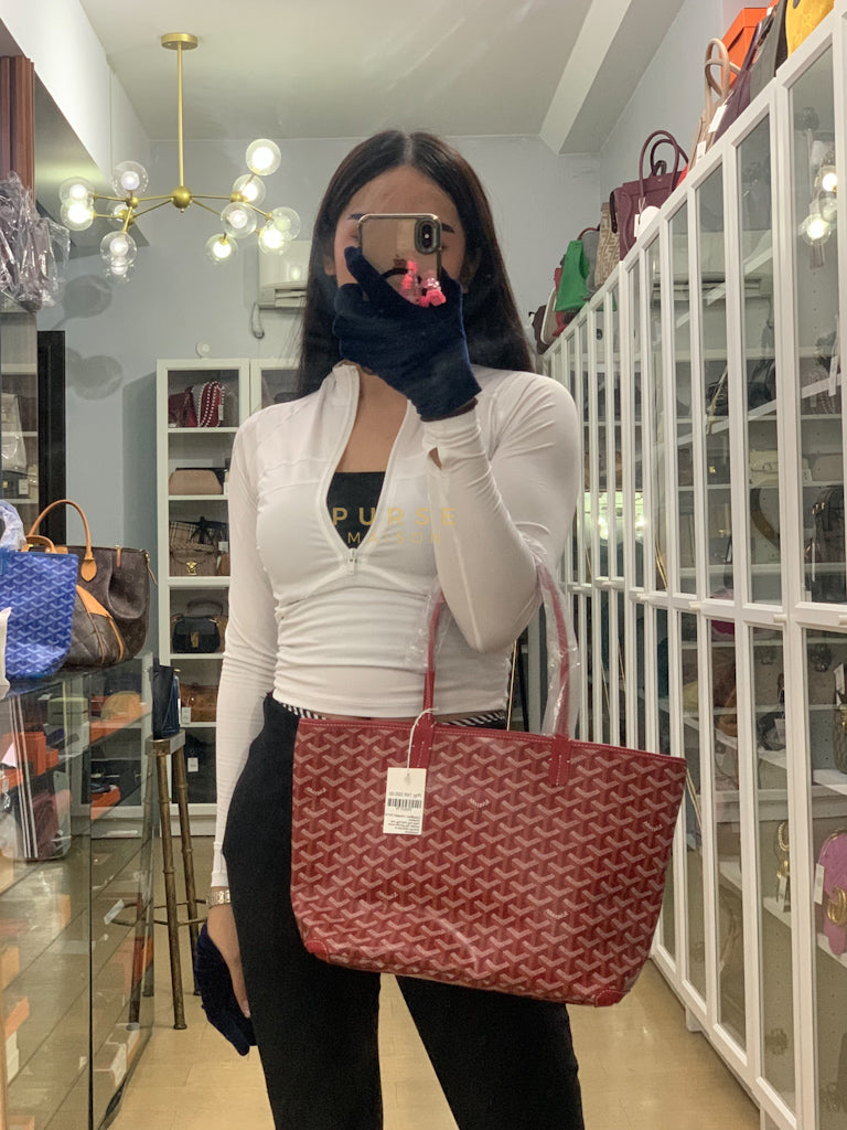 Sac Artois PM Tote Bag in Rouge Goyardine Canvas | Purse Maison Luxury Bags Shop
