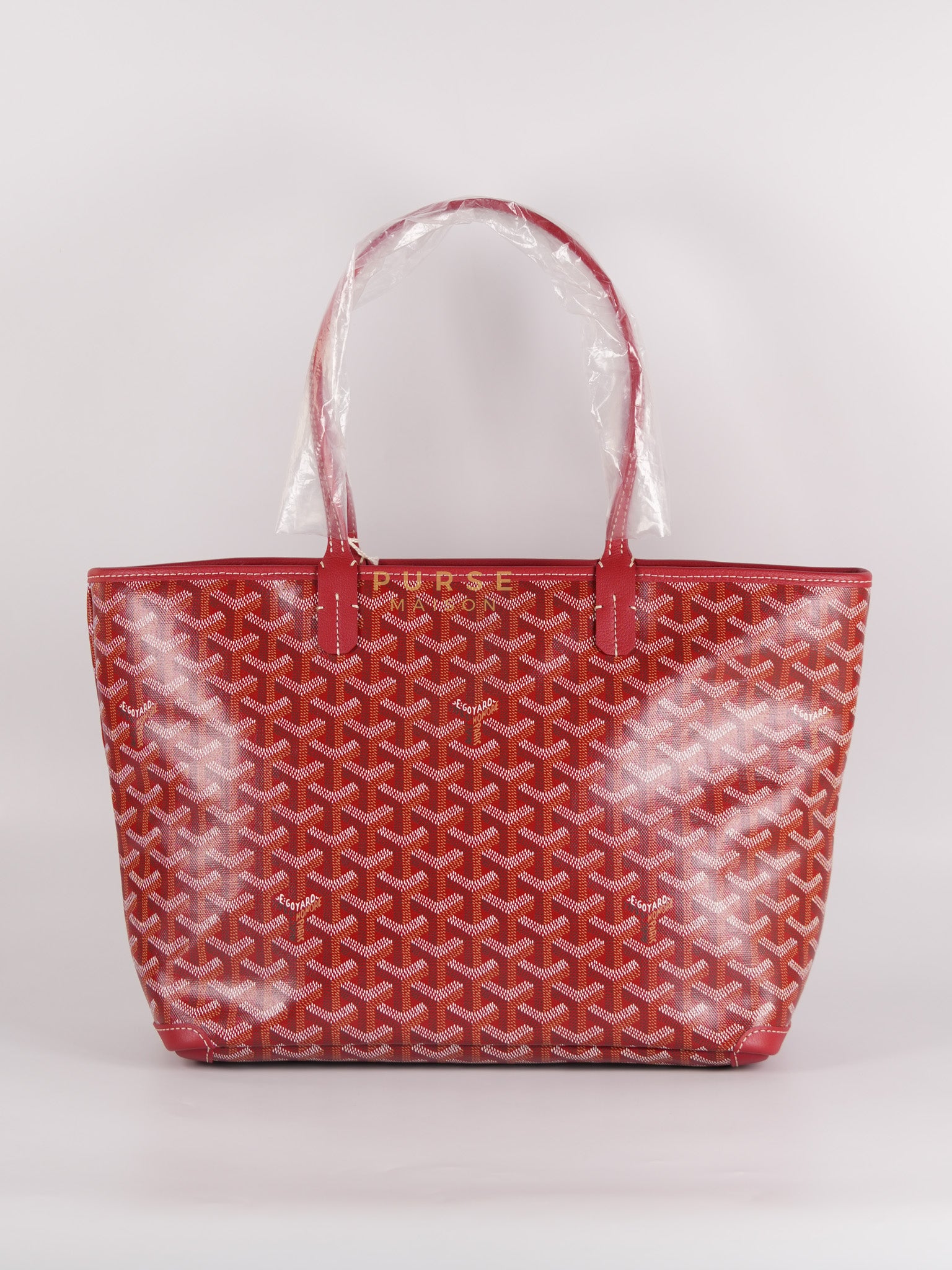 Sac Artois PM Tote Bag in Rouge Goyardine Canvas | Purse Maison Luxury Bags Shop