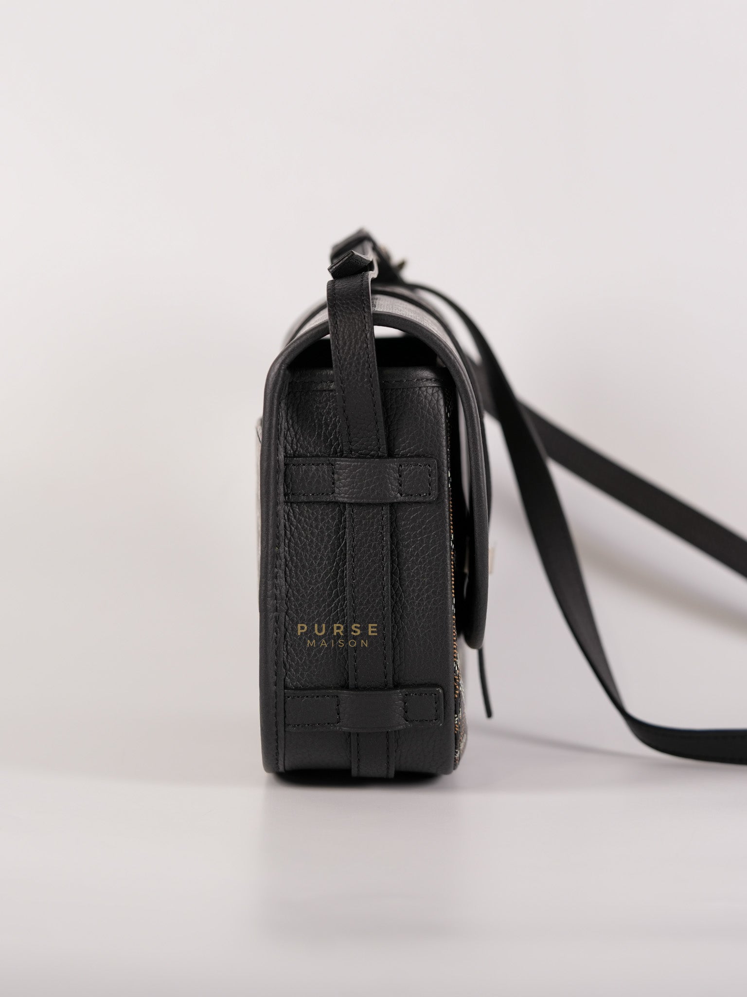 Sac Belvedere PM Bag in Black Goyardine Canvas | Purse Maison Luxury Bags Shop
