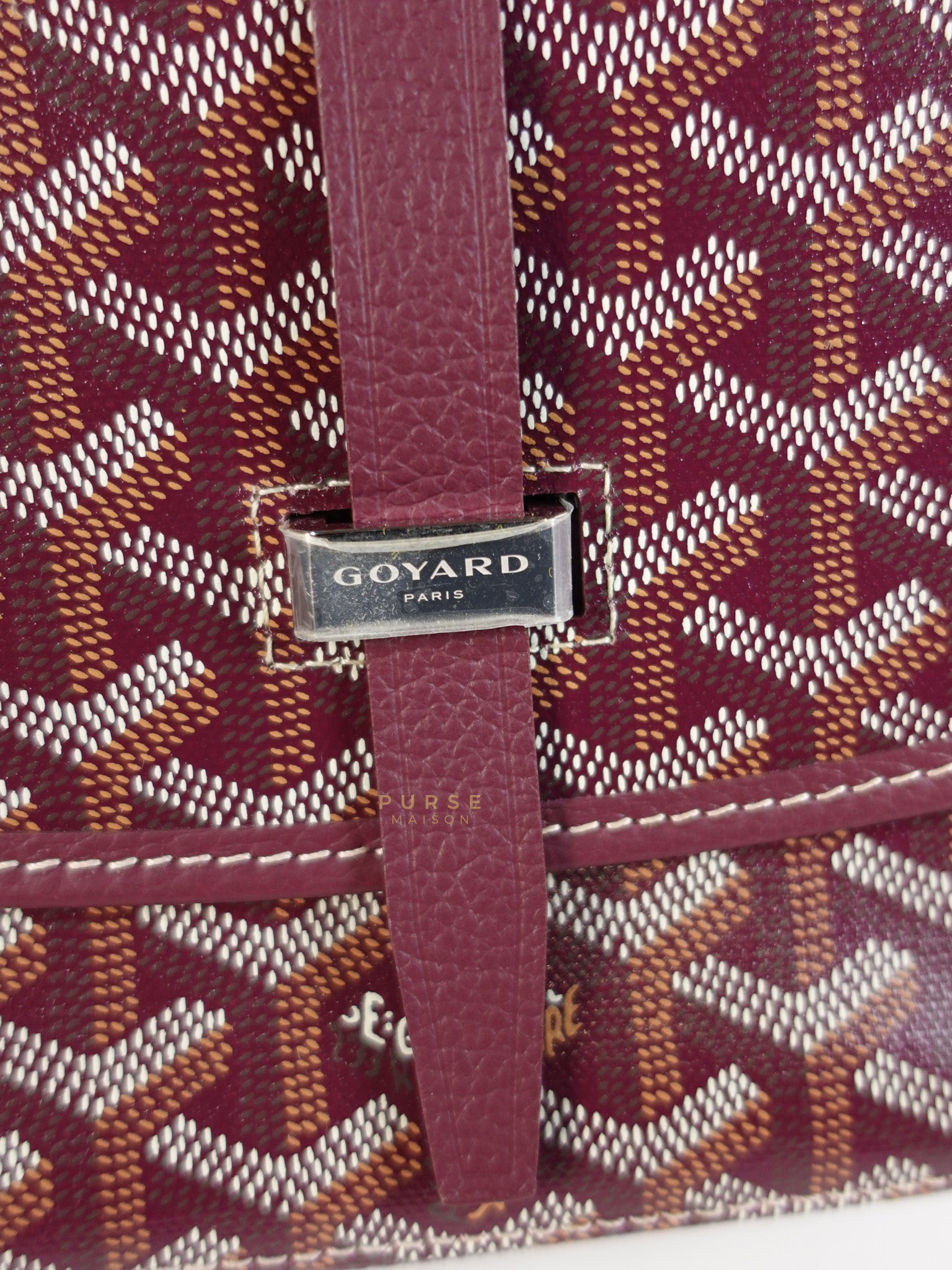Sac Belvedere PM Bag in Maroon Goyardine Canvas | Purse Maison Luxury Bags Shop