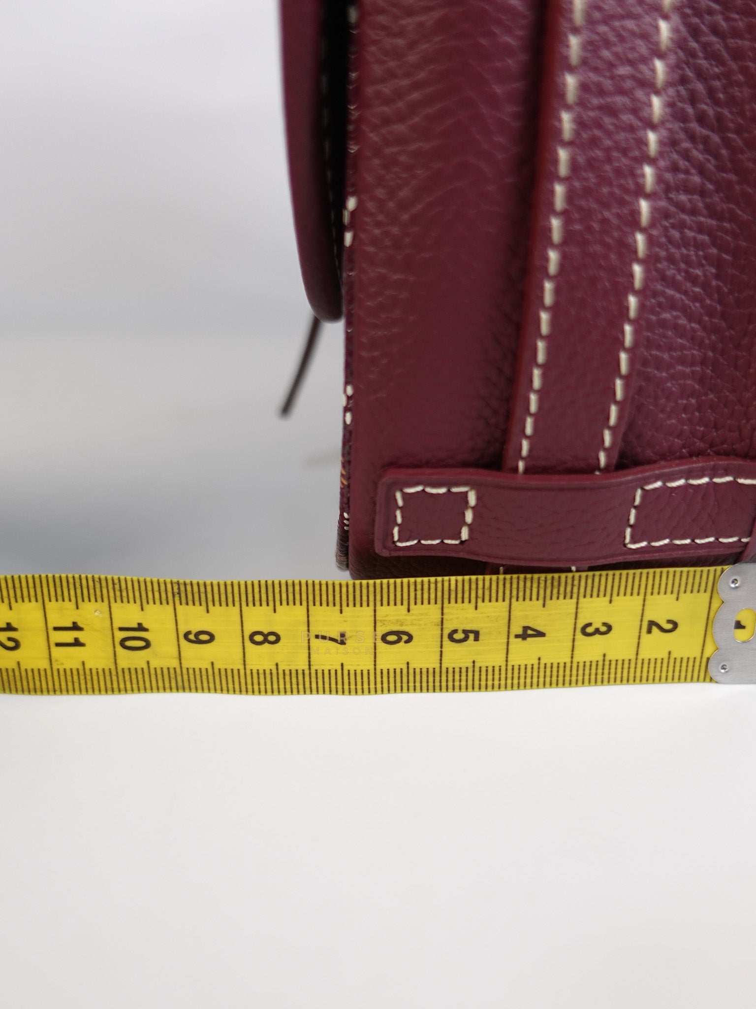 Sac Belvedere PM Bag in Maroon Goyardine Canvas | Purse Maison Luxury Bags Shop