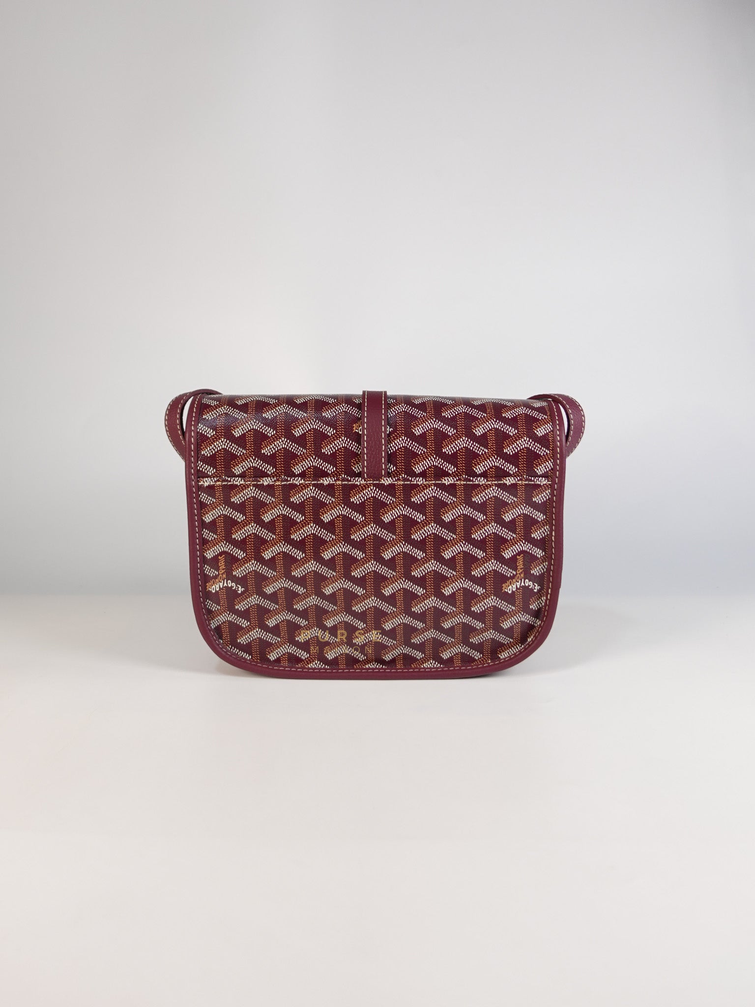 Sac Belvedere PM Bag in Maroon Goyardine Canvas | Purse Maison Luxury Bags Shop