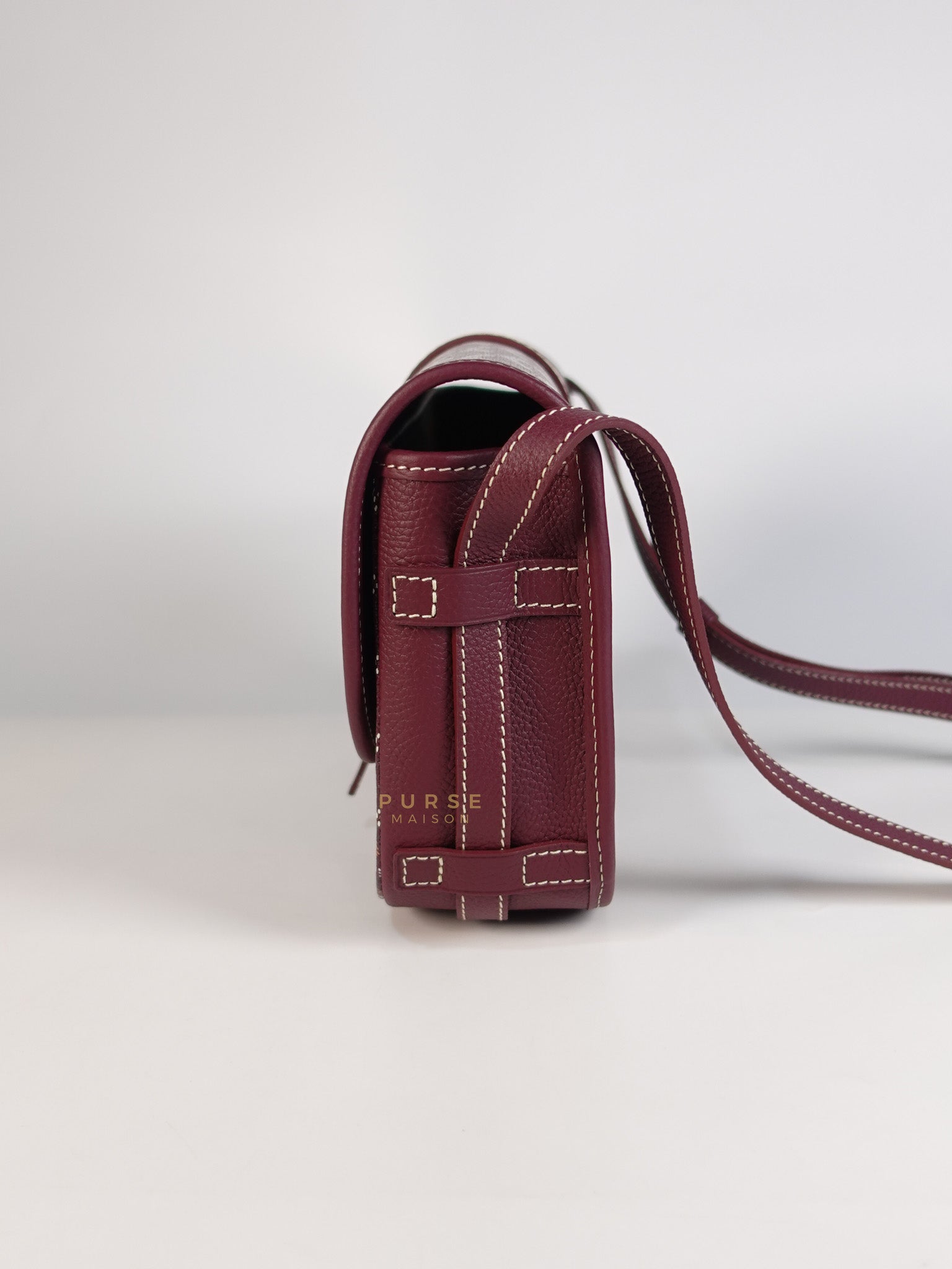 Sac Belvedere PM Bag in Maroon Goyardine Canvas | Purse Maison Luxury Bags Shop