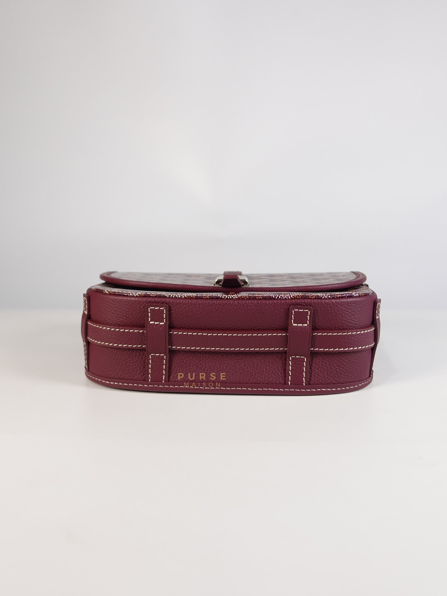 Sac Belvedere PM Bag in Maroon Goyardine Canvas | Purse Maison Luxury Bags Shop