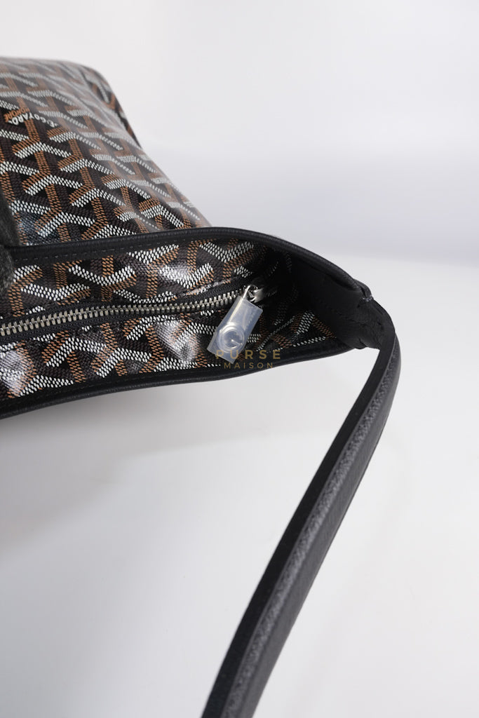 Sac Boheme PM Hobo Bag Noir/Black Goyardine Canvas | Purse Maison Luxury Bags Shop