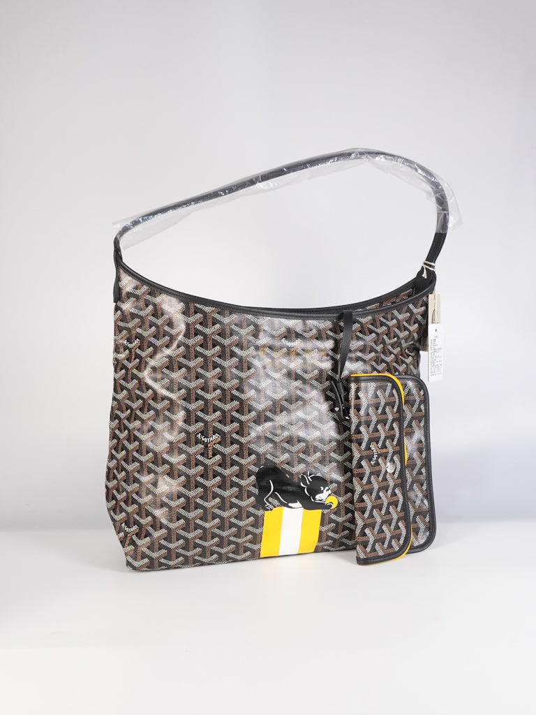 Sac Boheme PM Hobo Bag Noir/Black Goyardine Canvas | Purse Maison Luxury Bags Shop