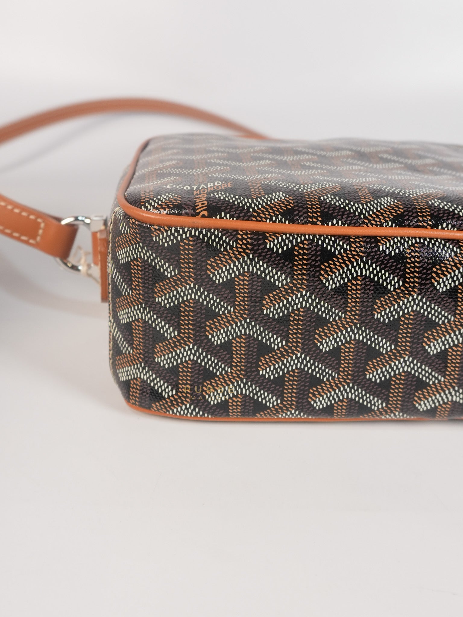 Sac Cap Vert PM Bag in Black & Tan Goyardine Canvas | Purse Maison Luxury Bags Shop