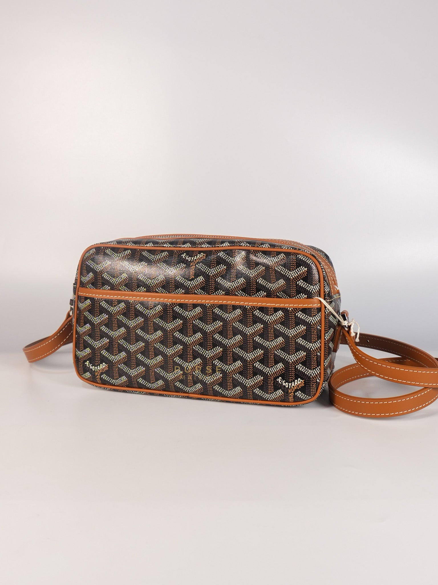 Sac Cap Vert PM Bag in Black & Tan Goyardine Canvas | Purse Maison Luxury Bags Shop