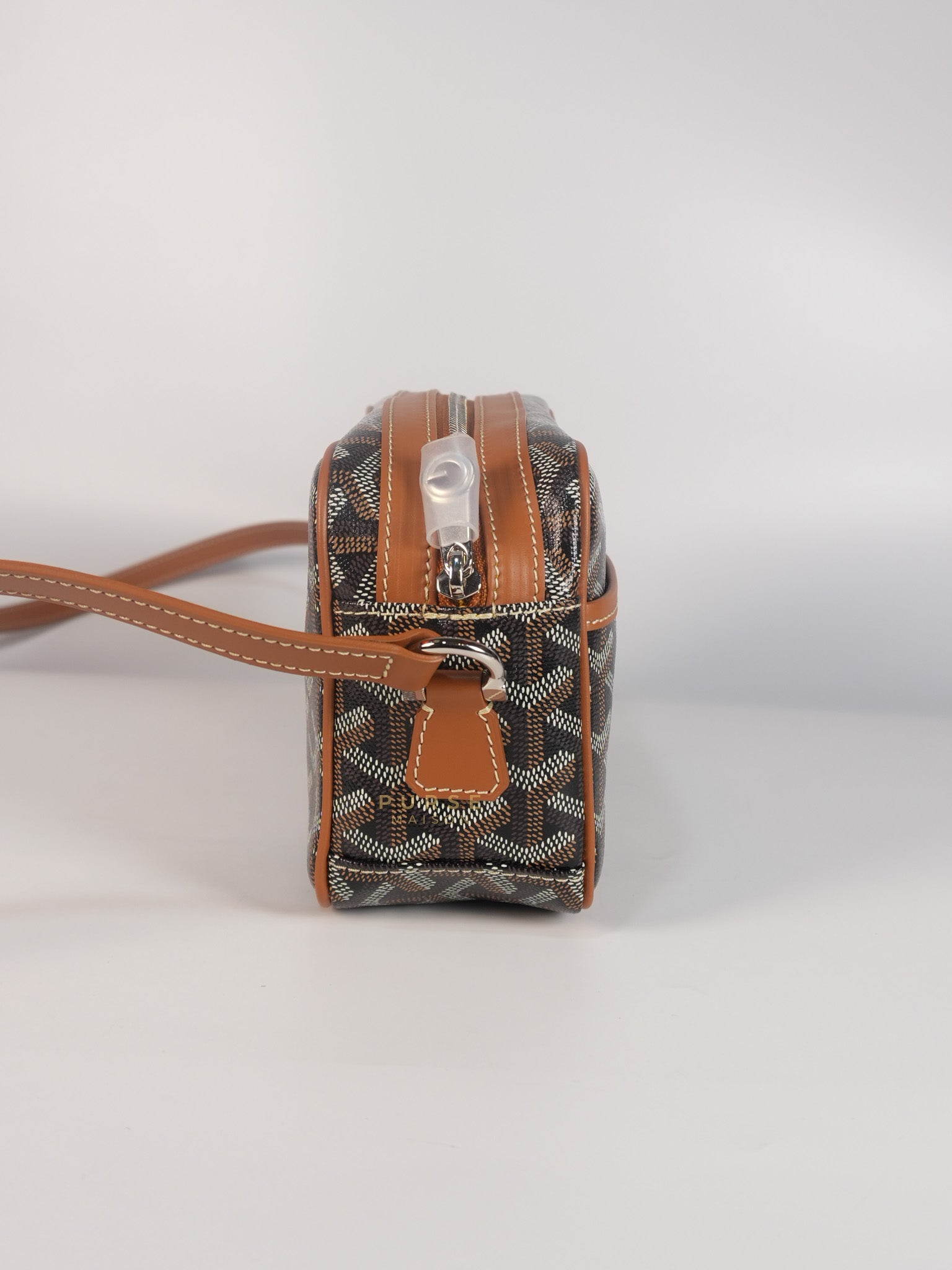 Sac Cap Vert PM Bag in Black & Tan Goyardine Canvas | Purse Maison Luxury Bags Shop