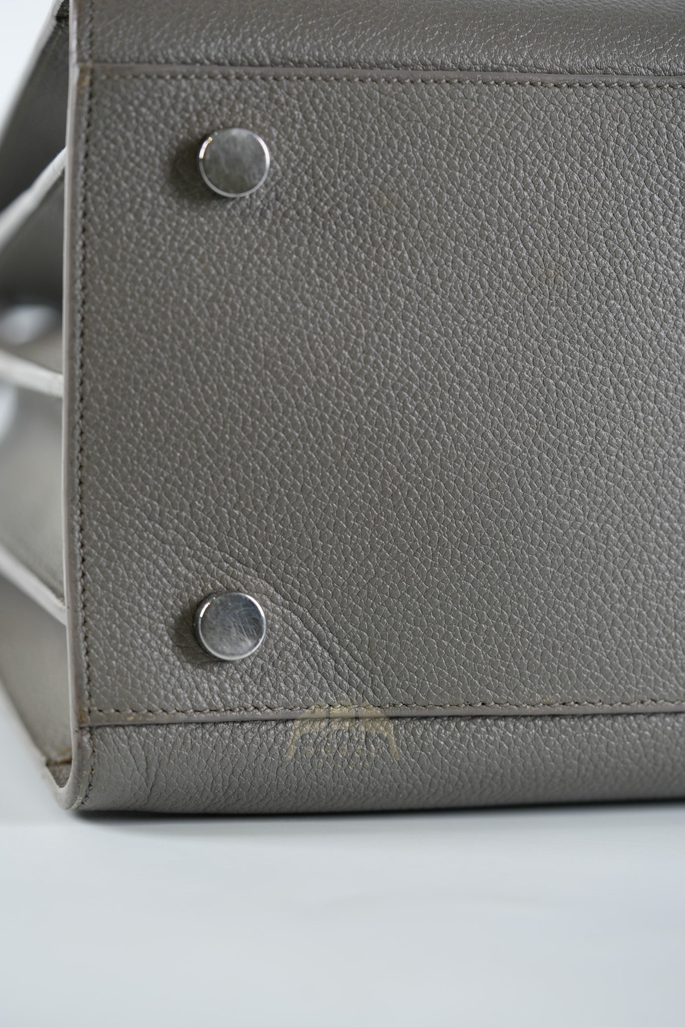 Sac De Jour Small in Gray Grained Calfskin Leather Shoulder Bag | Purse Maison Luxury Bags Shop