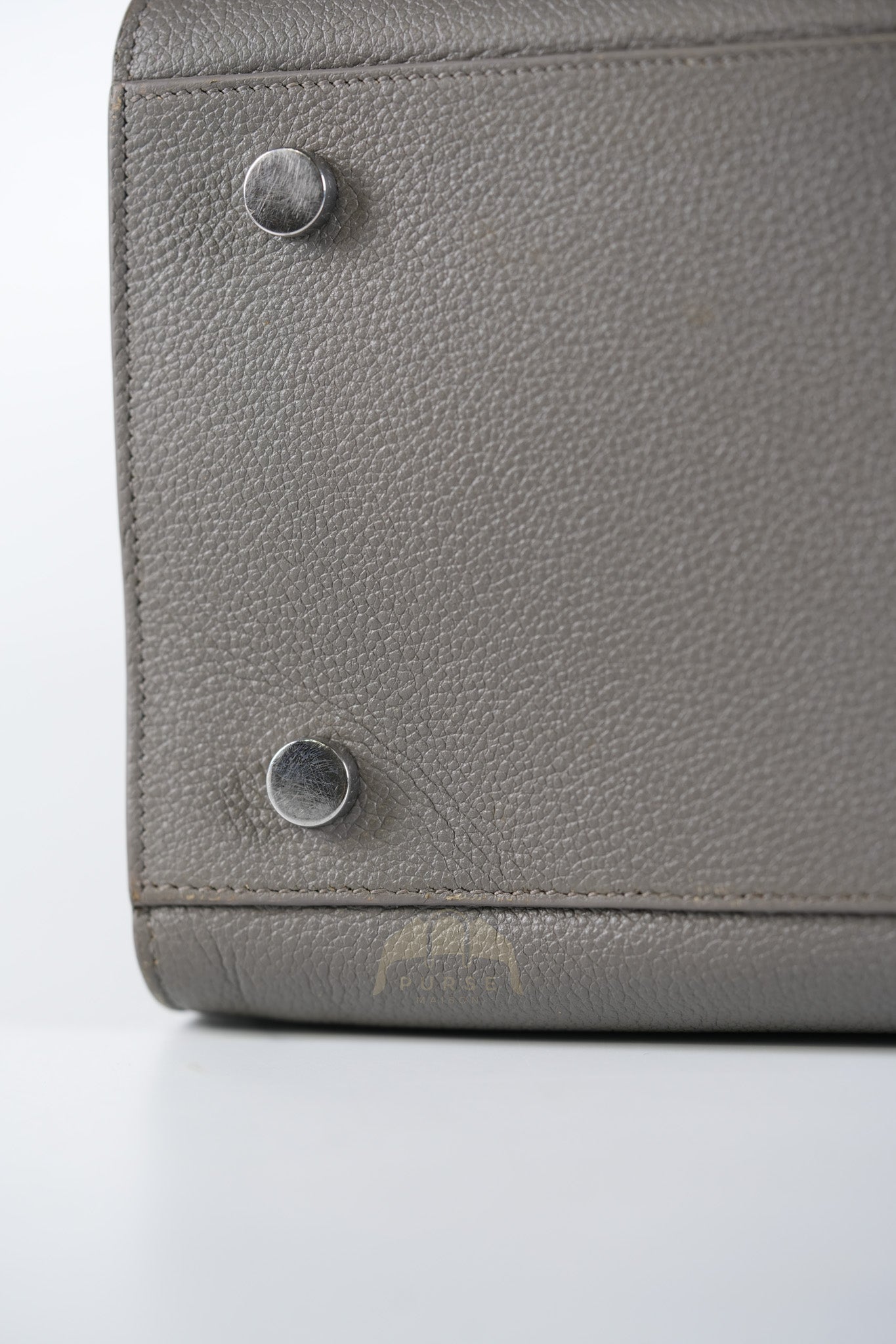 Sac De Jour Small in Gray Grained Calfskin Leather Shoulder Bag | Purse Maison Luxury Bags Shop