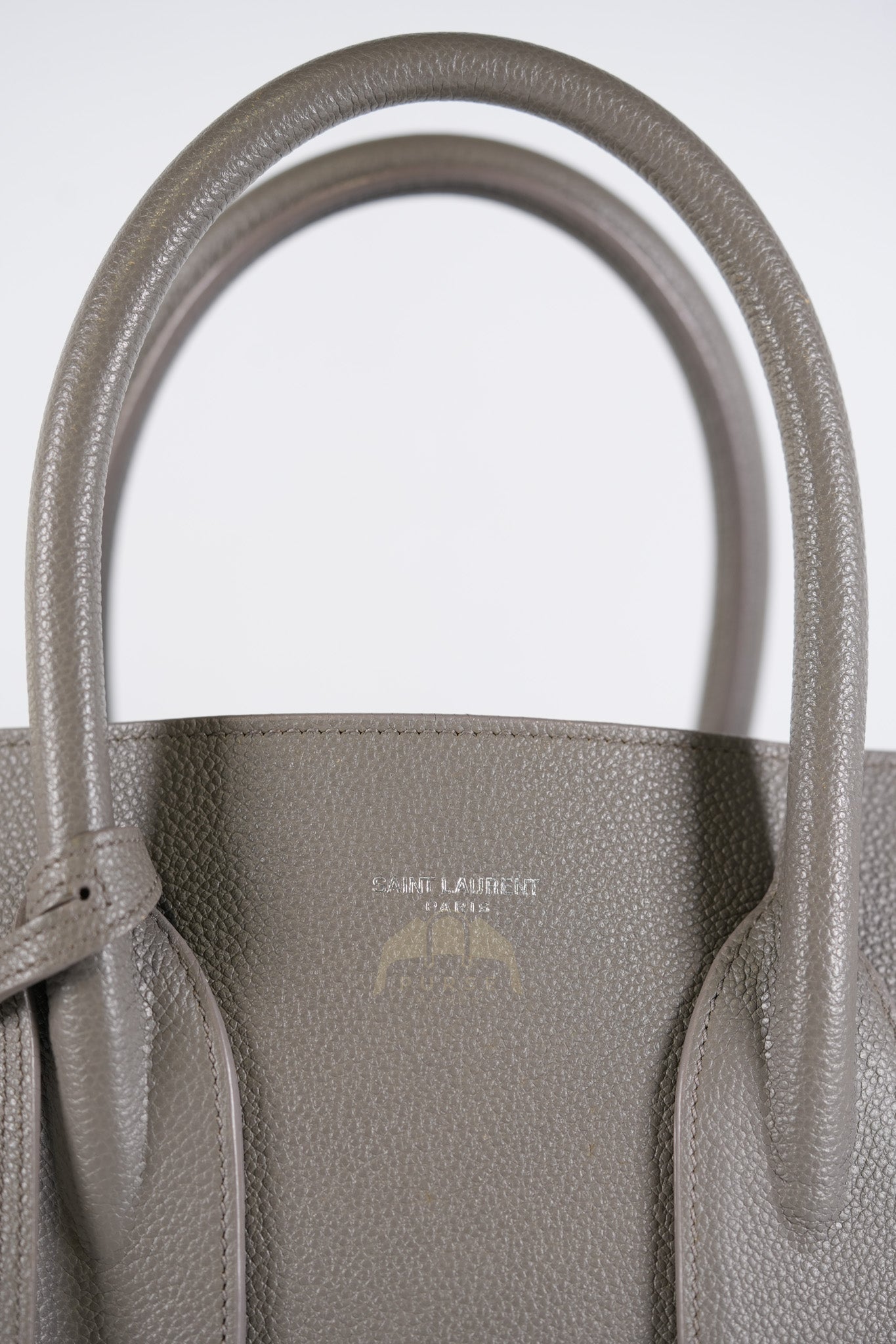 Sac De Jour Small in Gray Grained Calfskin Leather Shoulder Bag | Purse Maison Luxury Bags Shop