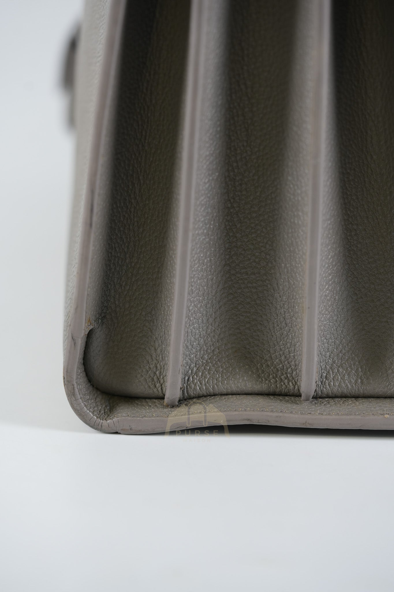 Sac De Jour Small in Gray Grained Calfskin Leather Shoulder Bag | Purse Maison Luxury Bags Shop