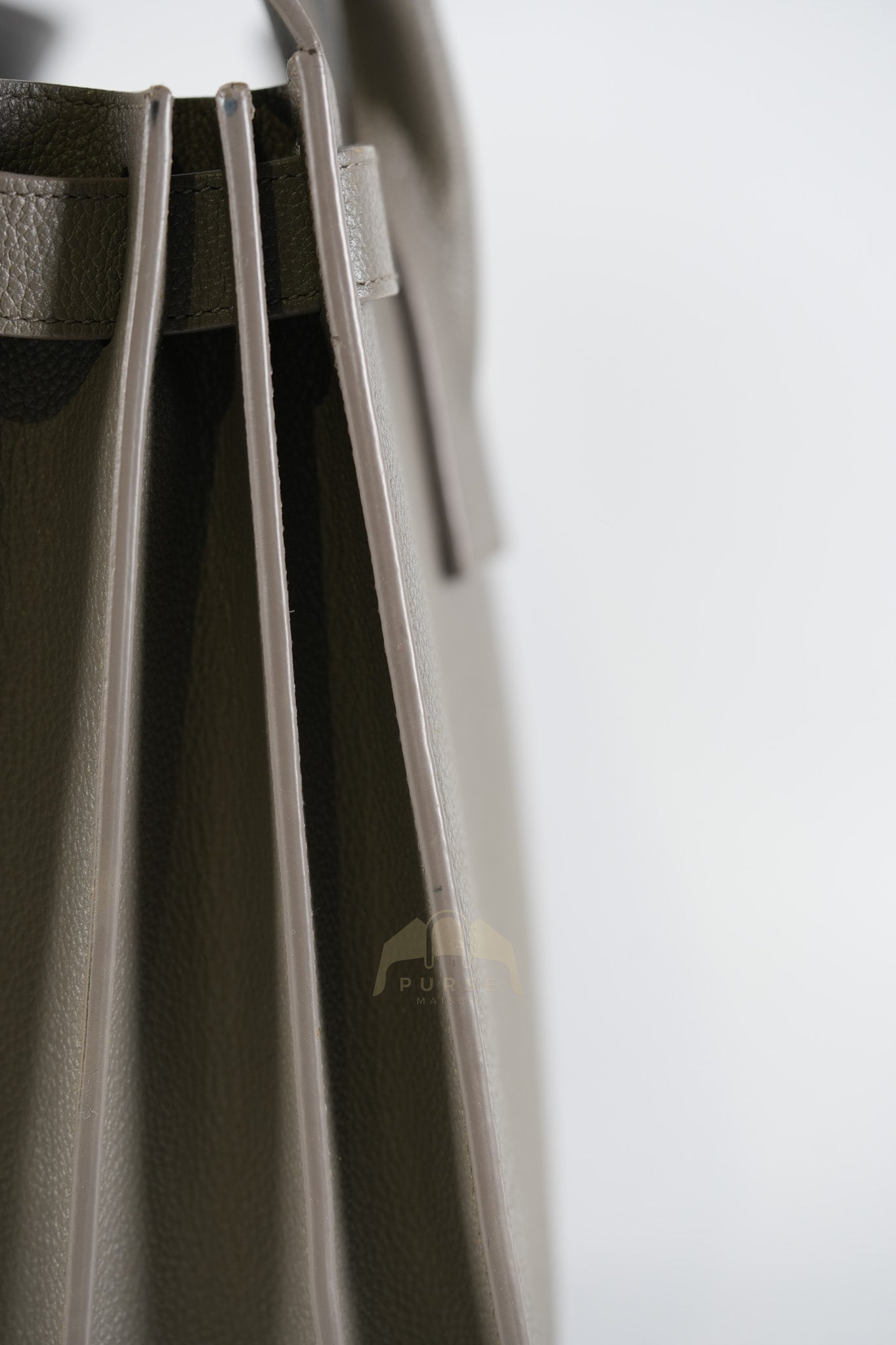 Sac De Jour Small in Gray Grained Calfskin Leather Shoulder Bag | Purse Maison Luxury Bags Shop