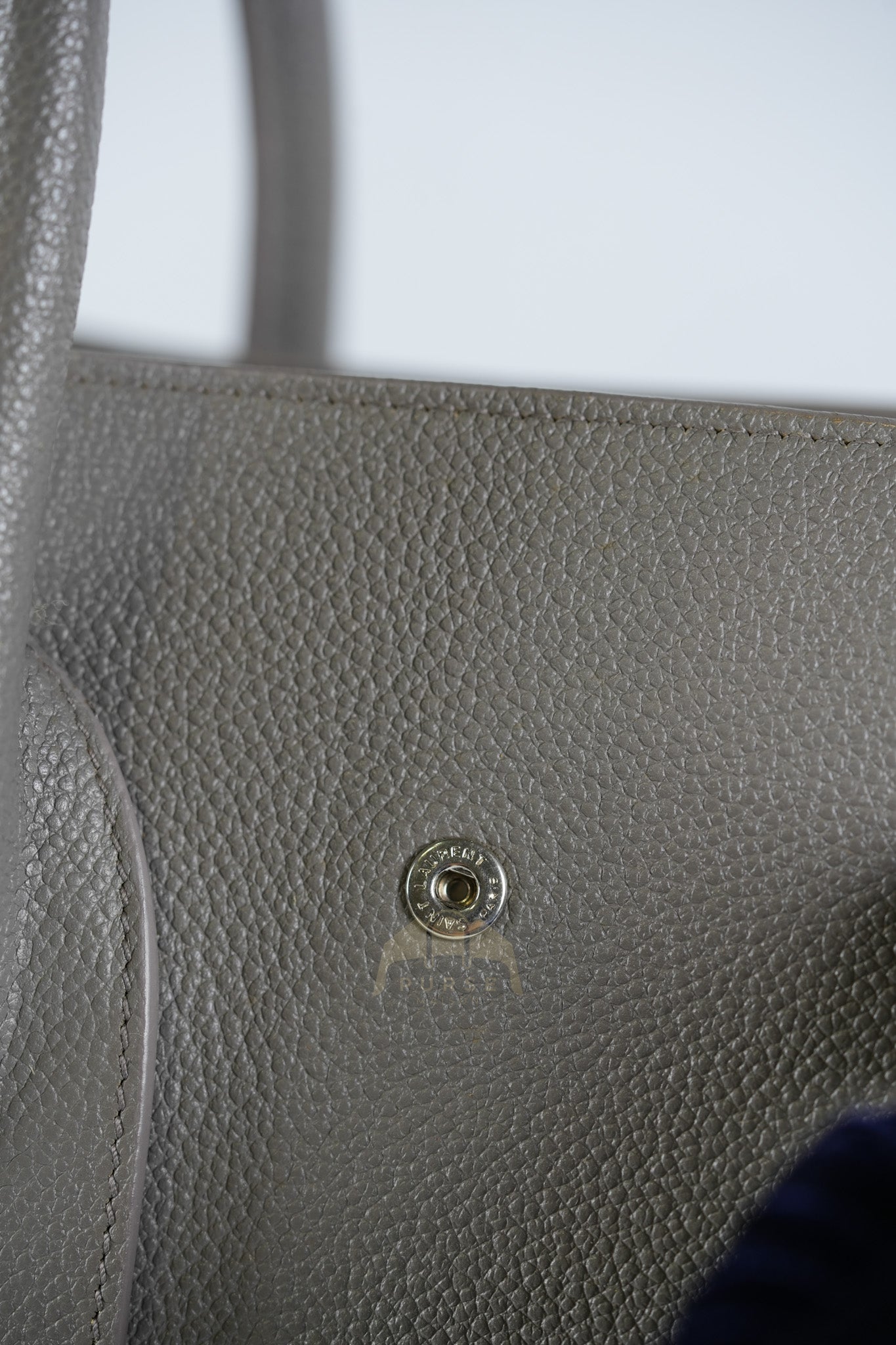 Sac De Jour Small in Gray Grained Calfskin Leather Shoulder Bag | Purse Maison Luxury Bags Shop