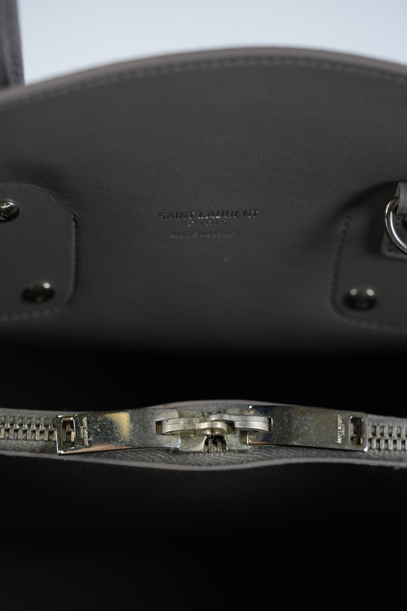 Sac De Jour Small in Gray Grained Calfskin Leather Shoulder Bag | Purse Maison Luxury Bags Shop