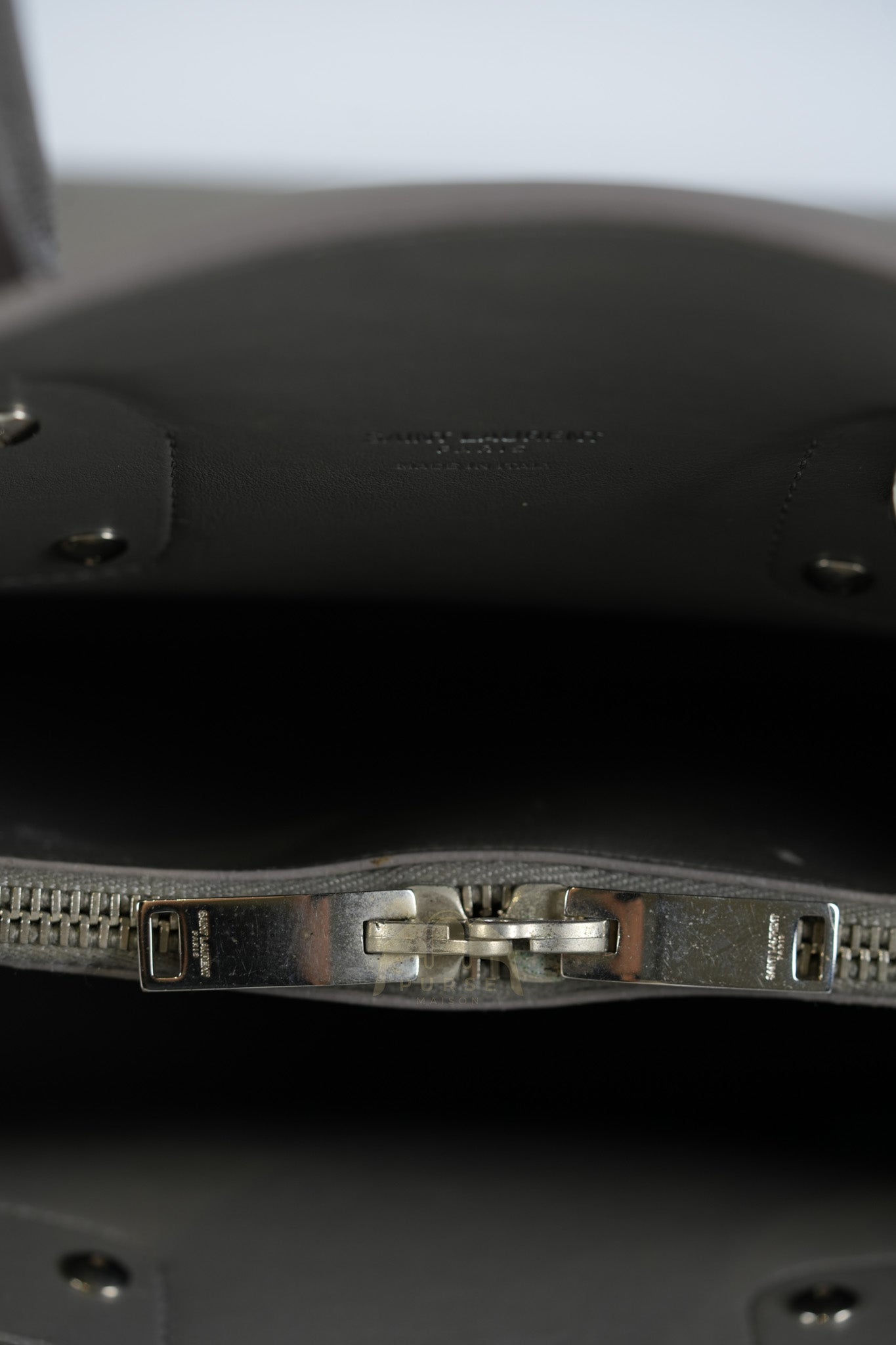 Sac De Jour Small in Gray Grained Calfskin Leather Shoulder Bag | Purse Maison Luxury Bags Shop