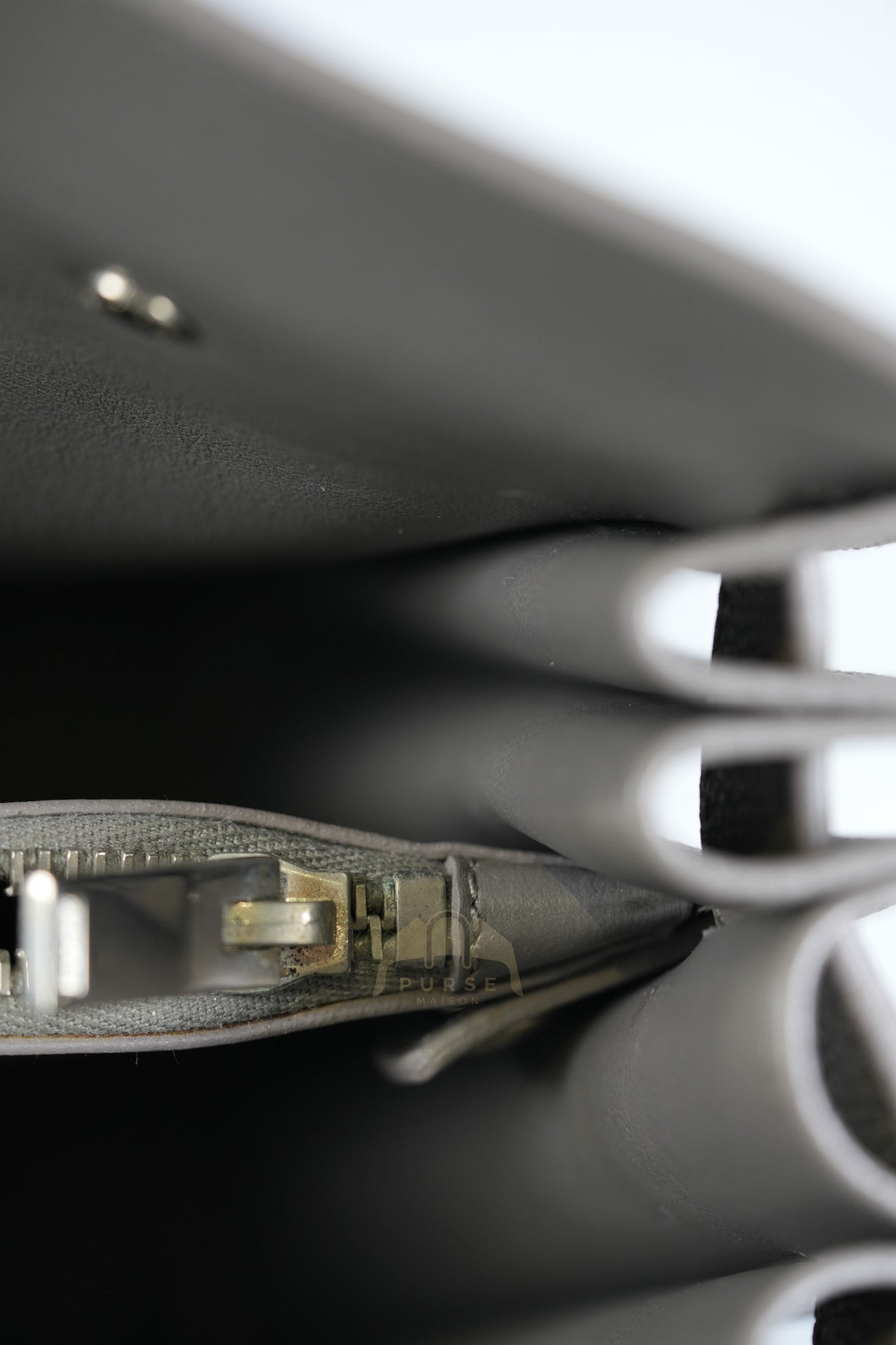 Sac De Jour Small in Gray Grained Calfskin Leather Shoulder Bag | Purse Maison Luxury Bags Shop