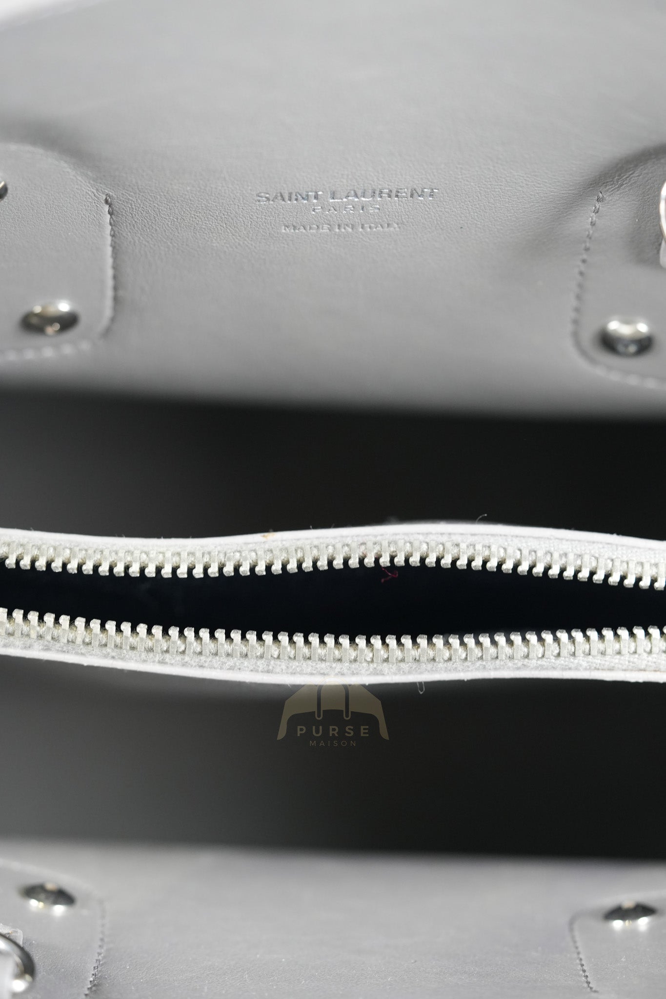 Sac De Jour Small in Gray Grained Calfskin Leather Shoulder Bag | Purse Maison Luxury Bags Shop