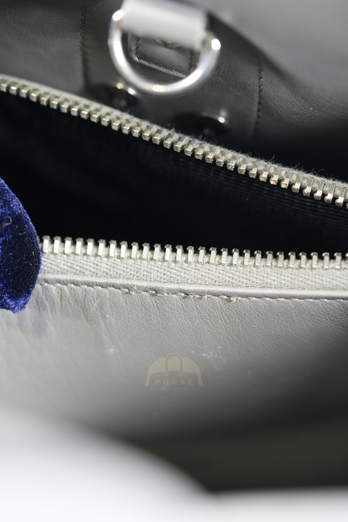 Sac De Jour Small in Gray Grained Calfskin Leather Shoulder Bag | Purse Maison Luxury Bags Shop