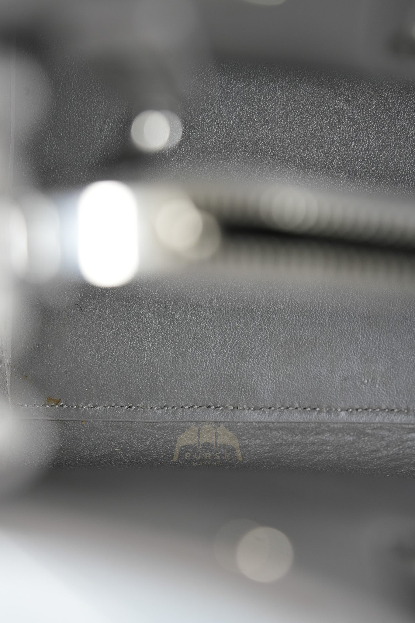 Sac De Jour Small in Gray Grained Calfskin Leather Shoulder Bag | Purse Maison Luxury Bags Shop