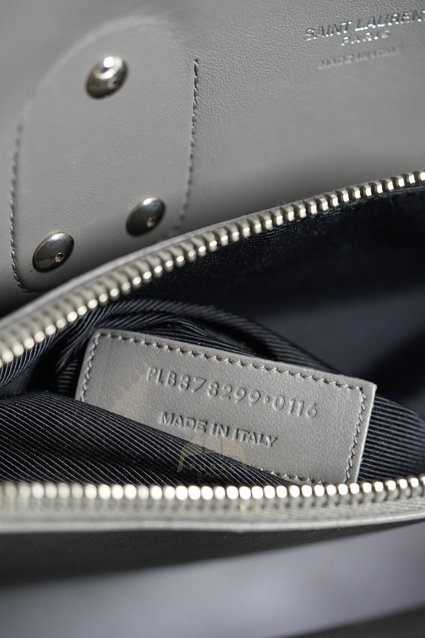 Sac De Jour Small in Gray Grained Calfskin Leather Shoulder Bag | Purse Maison Luxury Bags Shop