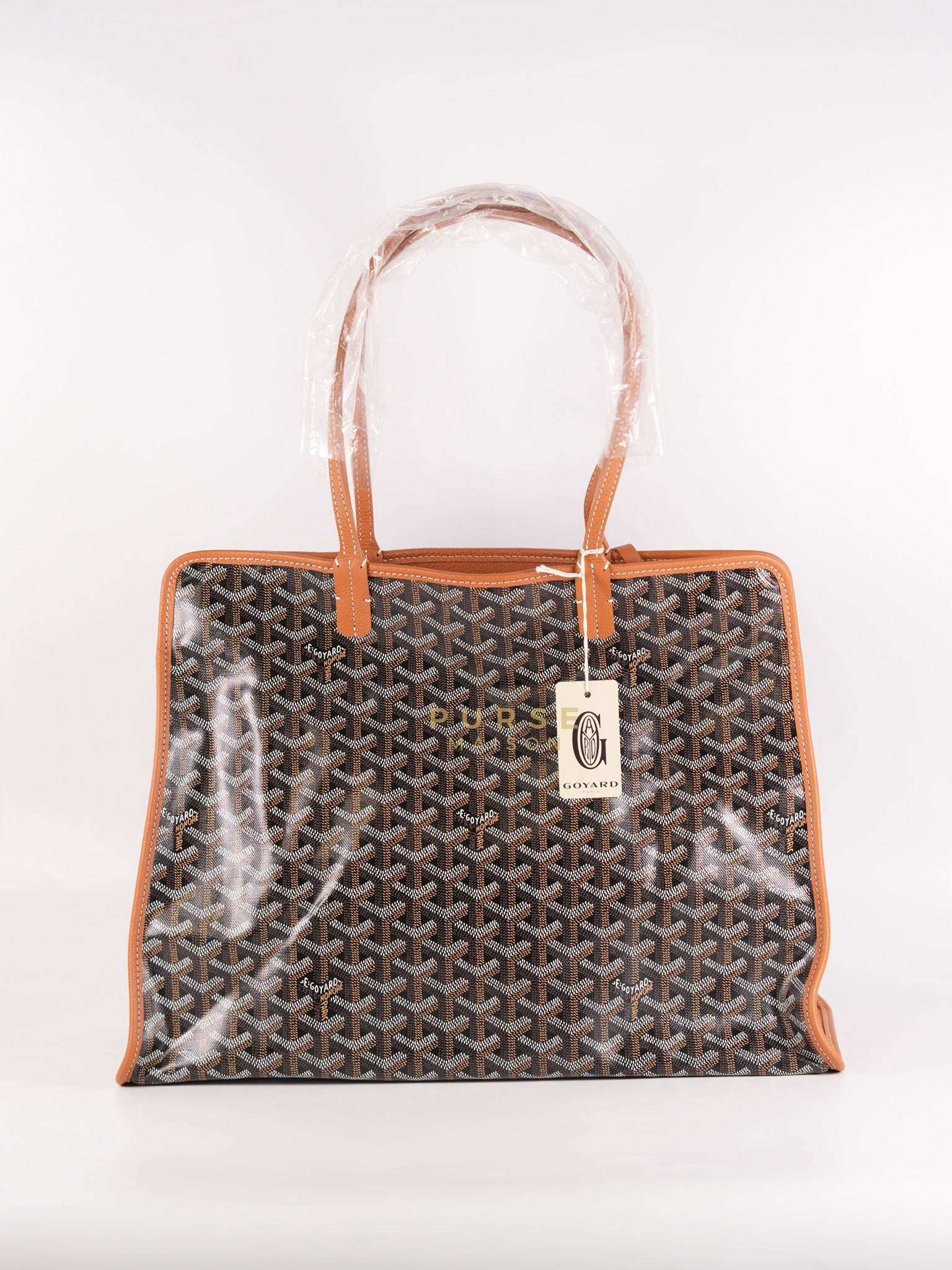 Sac Hardy PM 2 Noir Et Naturel/Tan Goyardine Canvas | Purse Maison Luxury Bags Shop