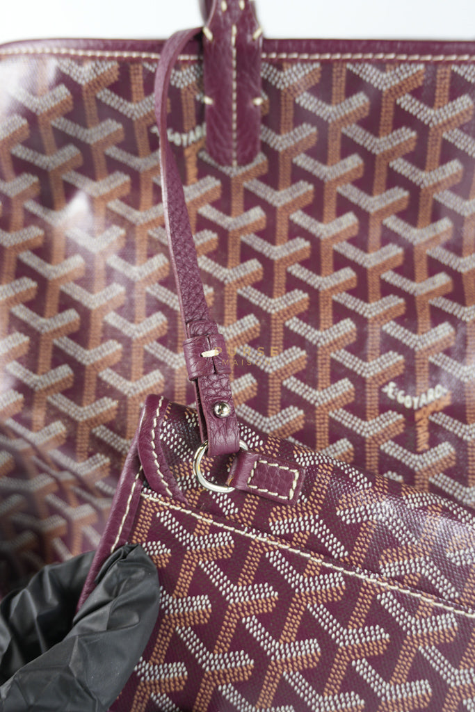 Sac Hardy PM in Burgundy Goyardine Canvas Tote Bag | Purse Maison Luxury Bags Shop