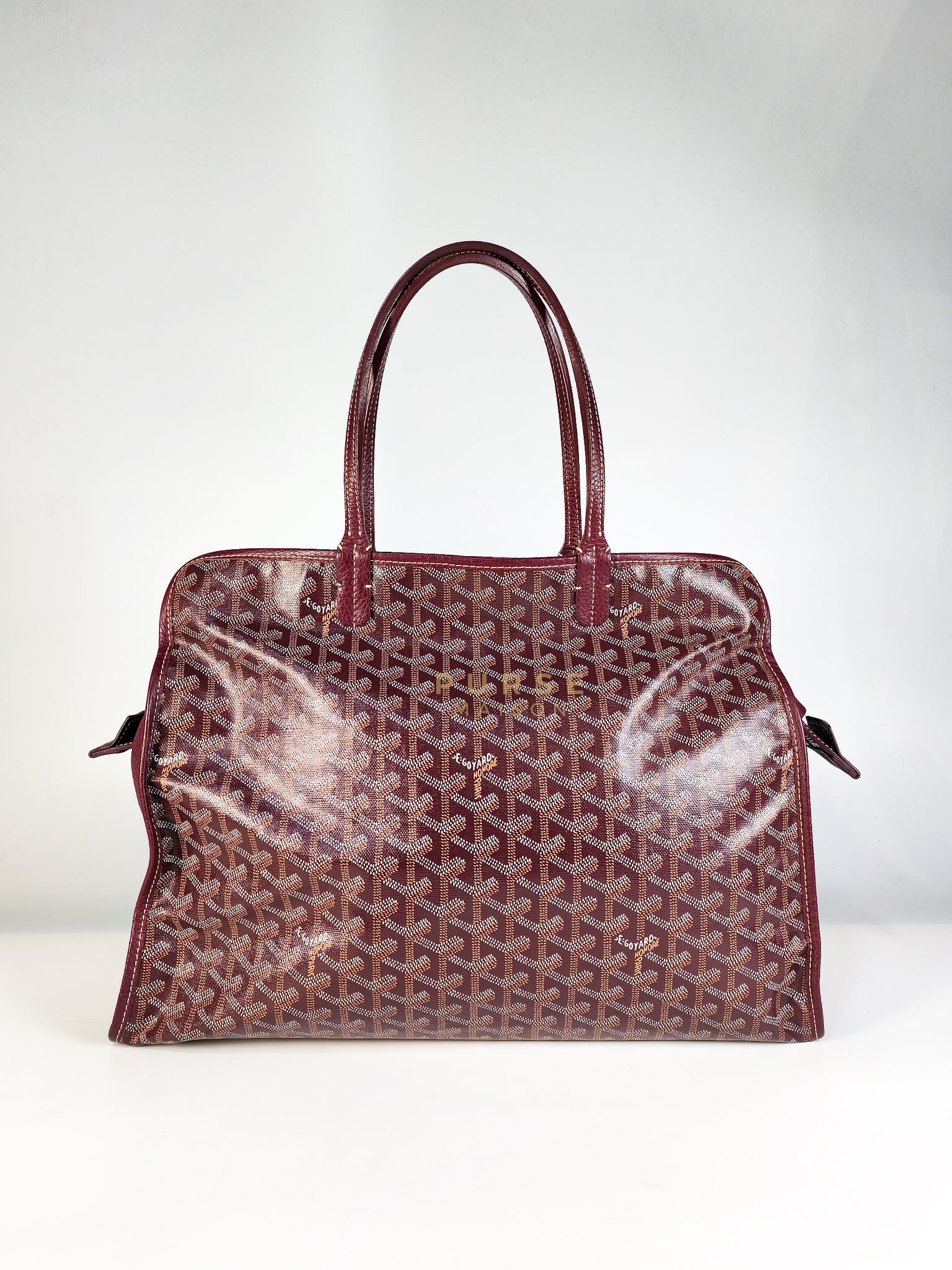 Sac Hardy PM in Burgundy Goyardine Canvas Tote Bag | Purse Maison Luxury Bags Shop