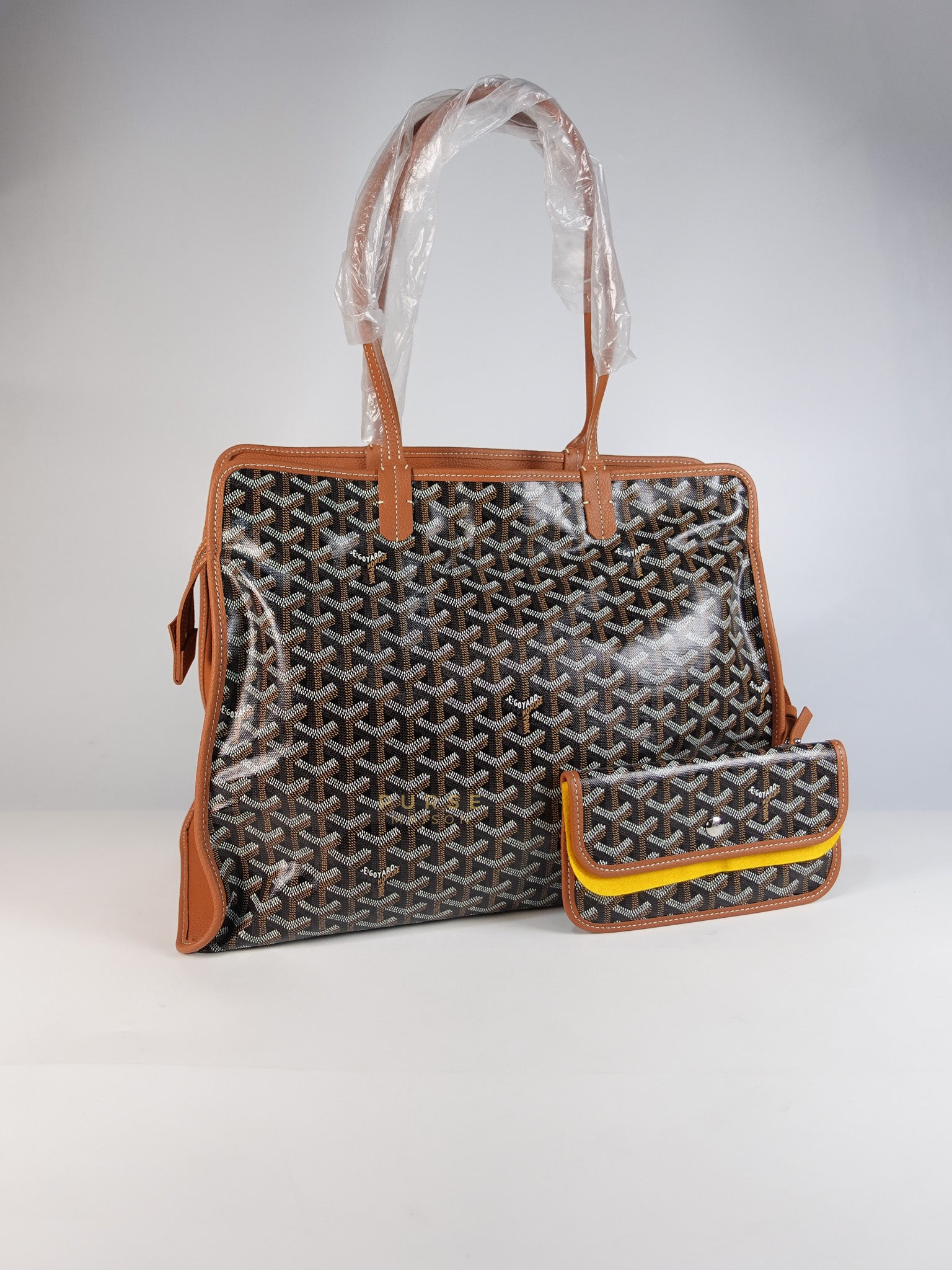 Sac Hardy Small Tote Bag In Tan Goyardine Canvas | Purse Maison Luxury Bags Shop