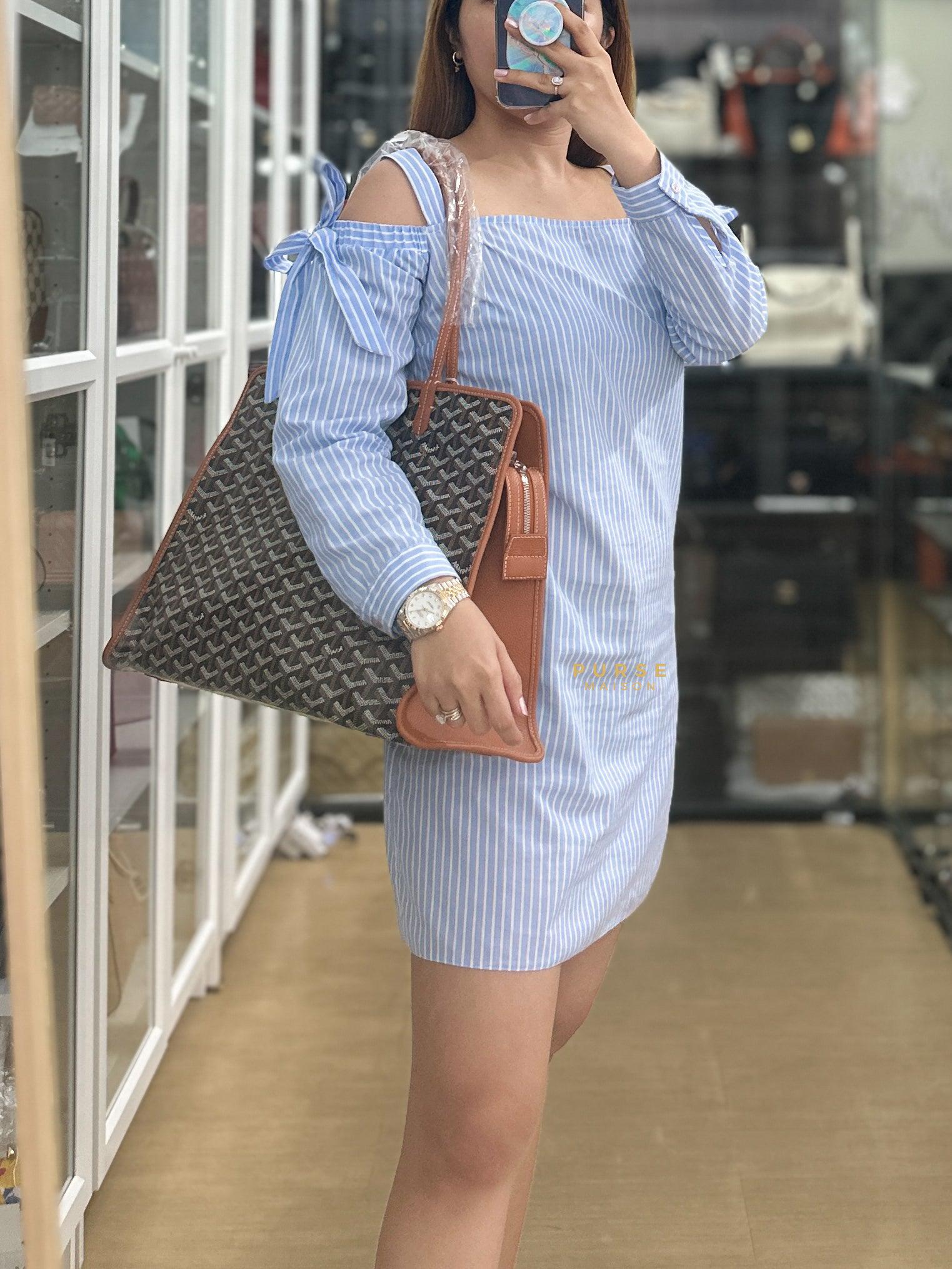 Sac Hardy Small Tote Bag In Tan Goyardine Canvas | Purse Maison Luxury Bags Shop