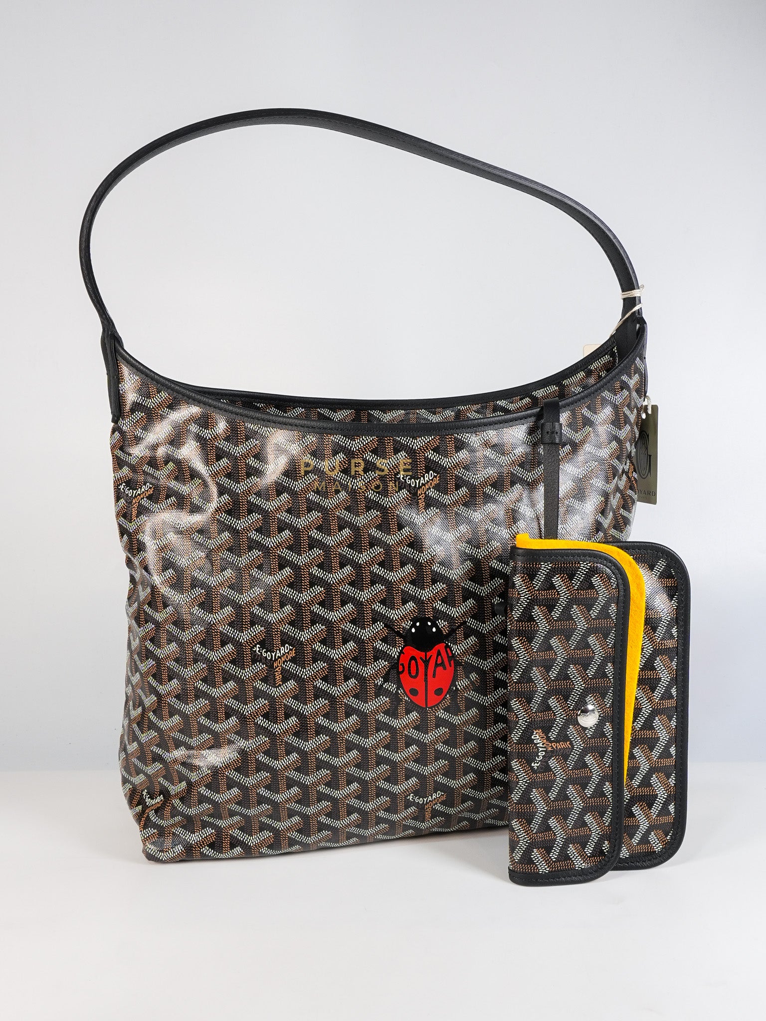 Sac Hobo Boheme PM Tote Bag in Black Goyardine Canvas | Purse Maison Luxury Bags Shop
