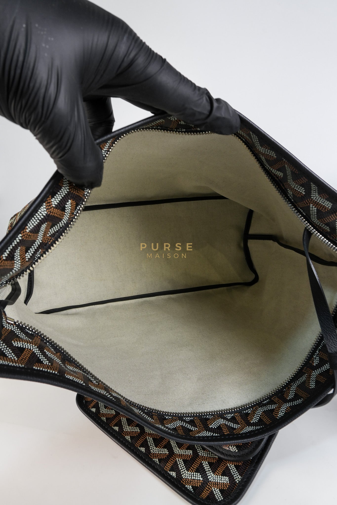 Sac Hobo Boheme PM Tote Bag in Black Goyardine Canvas | Purse Maison Luxury Bags Shop