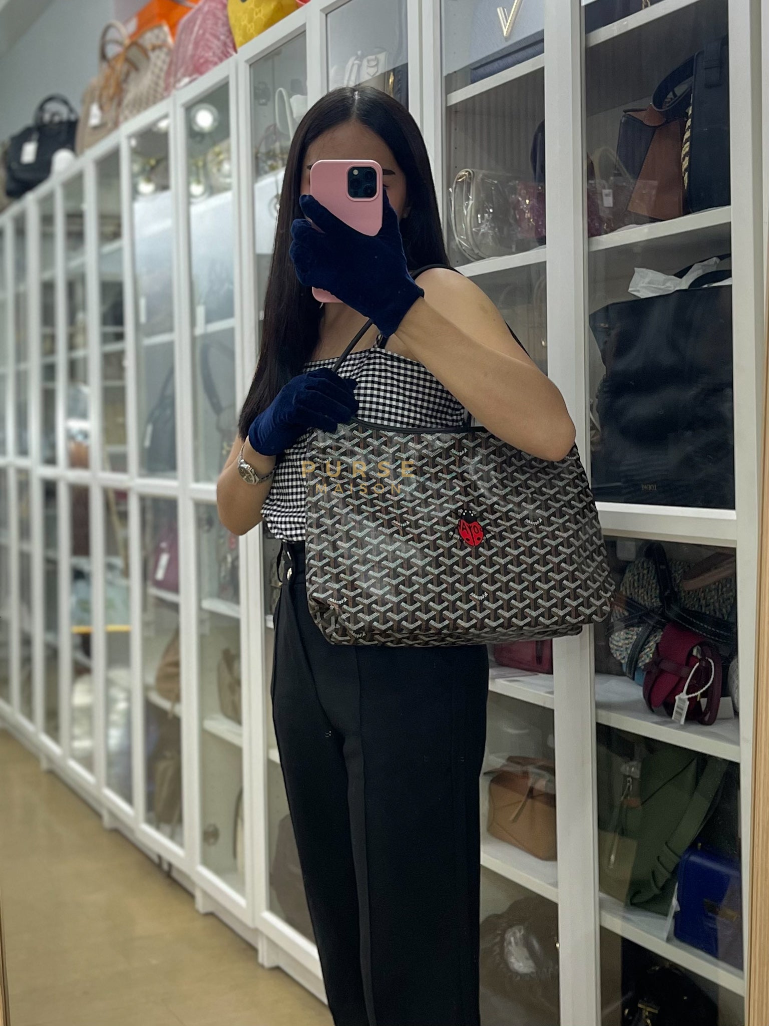 Sac Hobo Boheme PM Tote Bag in Black Goyardine Canvas | Purse Maison Luxury Bags Shop
