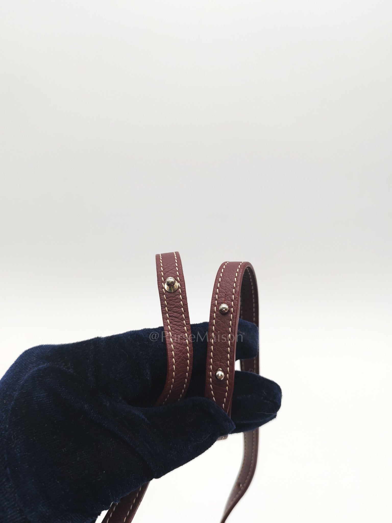 Sac Mini Saigon Souple Bag in Burgunndy Goyardine Canvas | Purse Maison Luxury Bags Shop