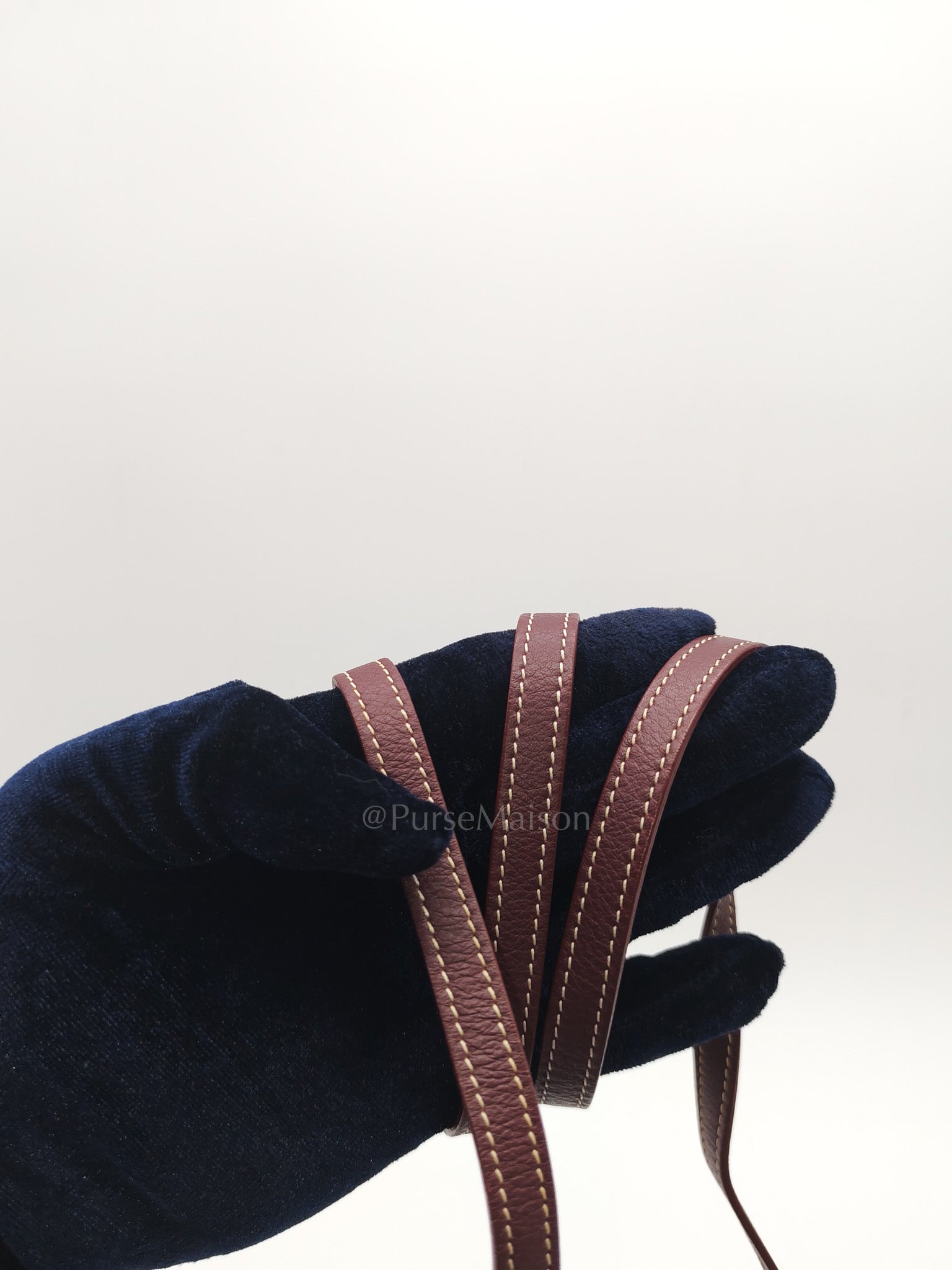 Sac Mini Saigon Souple Bag in Burgunndy Goyardine Canvas | Purse Maison Luxury Bags Shop