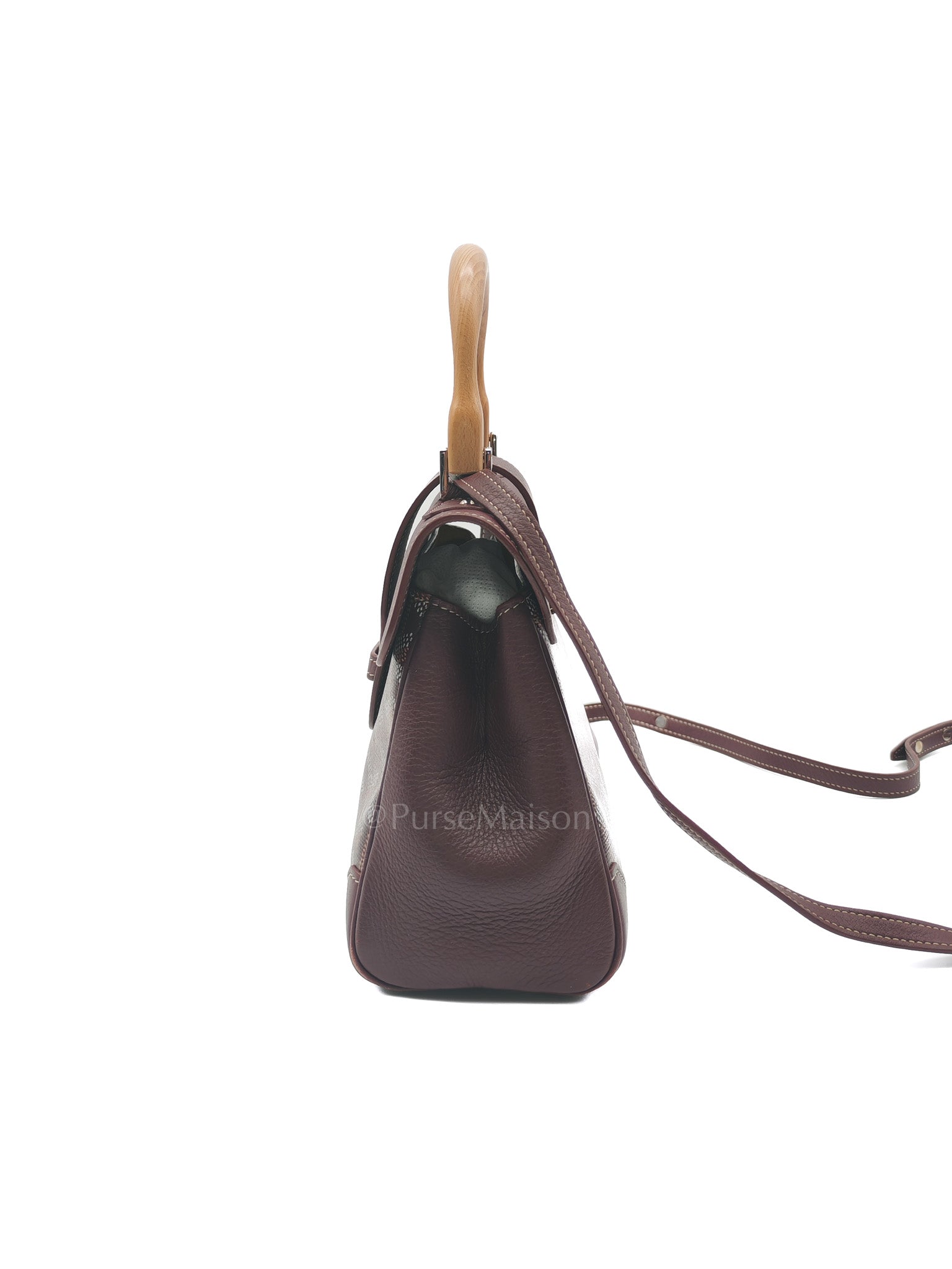 Sac Mini Saigon Souple Bag in Burgunndy Goyardine Canvas | Purse Maison Luxury Bags Shop