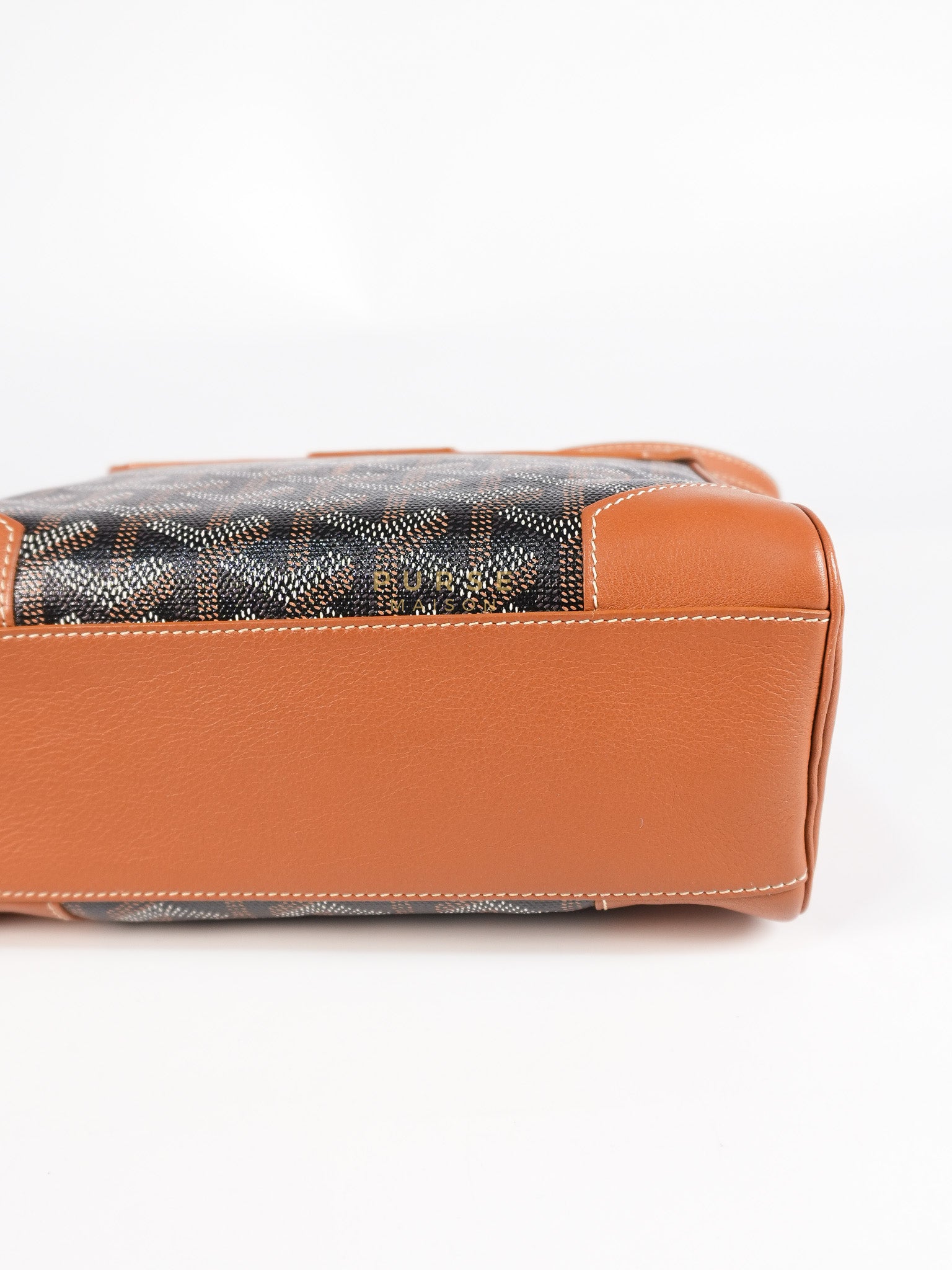 Sac Mini Saigon Souple Bag in Tan & Black Goyardine Canvas | Purse Maison Luxury Bags Shop