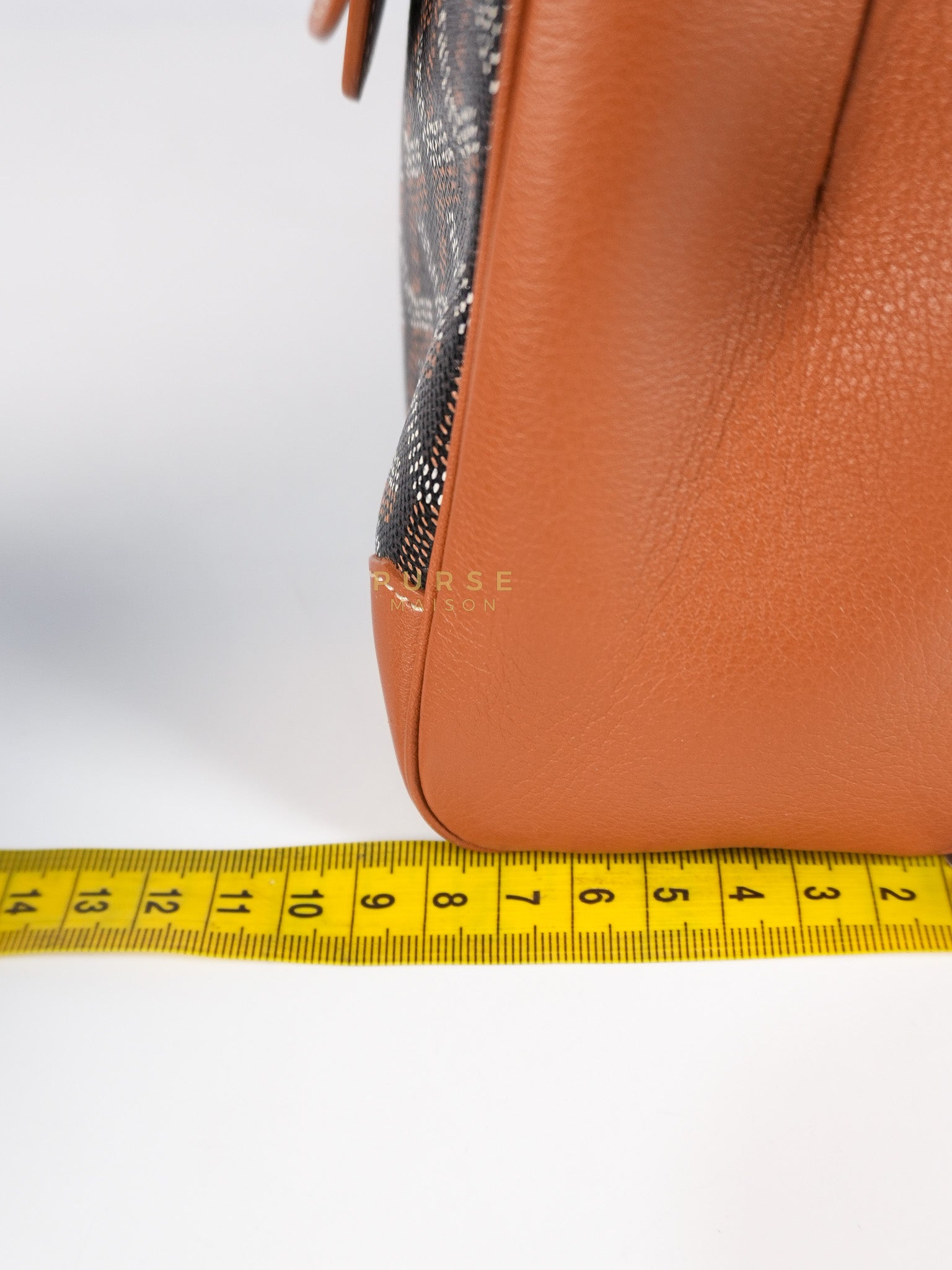 Sac Mini Saigon Souple Bag in Tan & Black Goyardine Canvas | Purse Maison Luxury Bags Shop