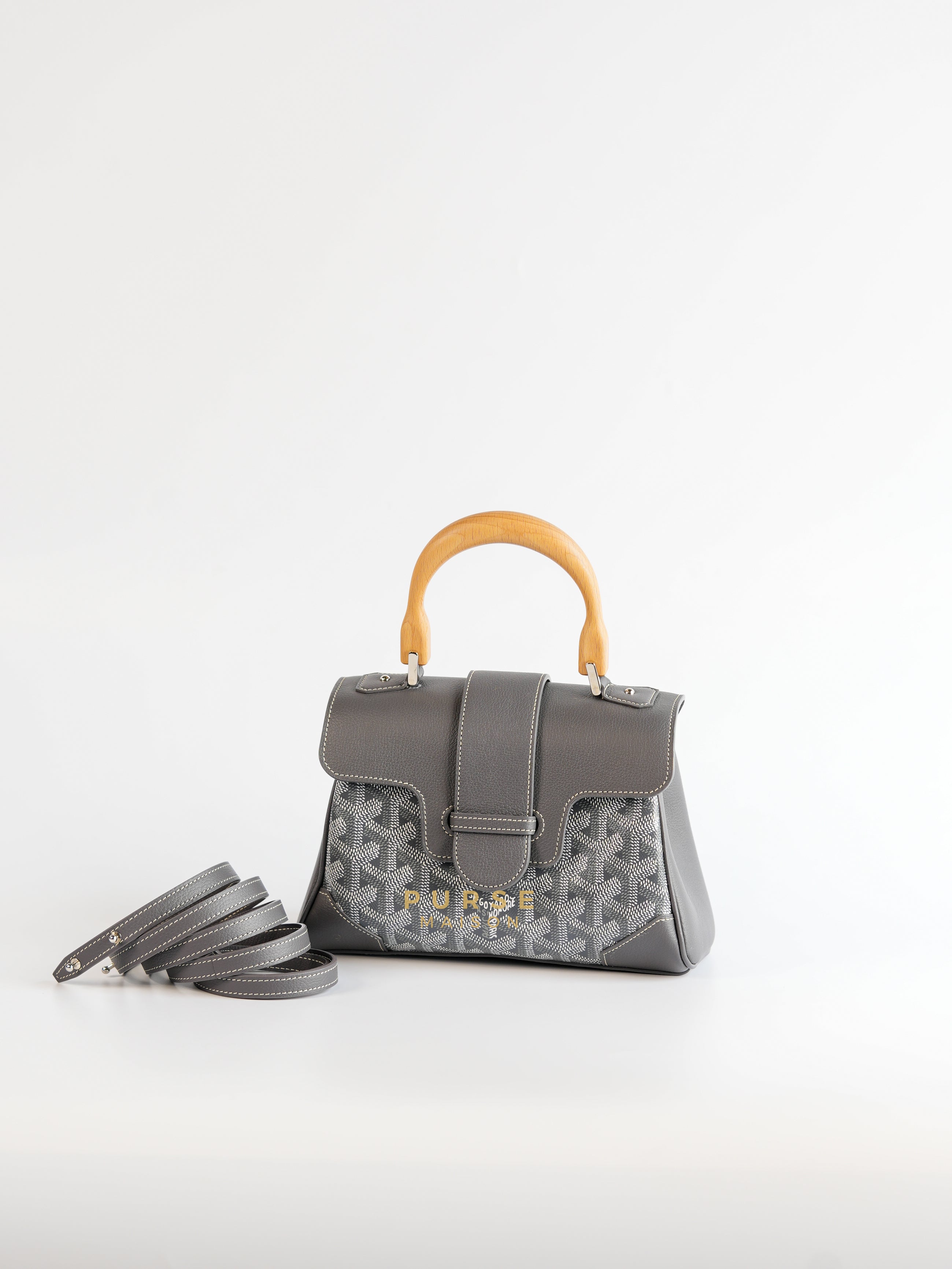 Sac Mini Saigon Souple Gris (Gray) | Purse Maison Luxury Bags Shop